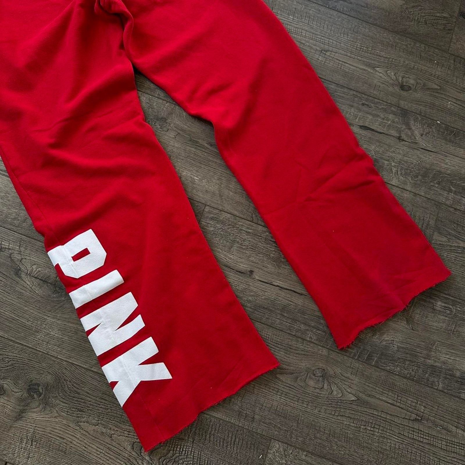 Victoria's Secret × Vintage Vintage 00s Red Pink Victorias Secret Low Lounge PJ Sweapant Size 32" / US 10 / IT 46 - 8 Thumbnail