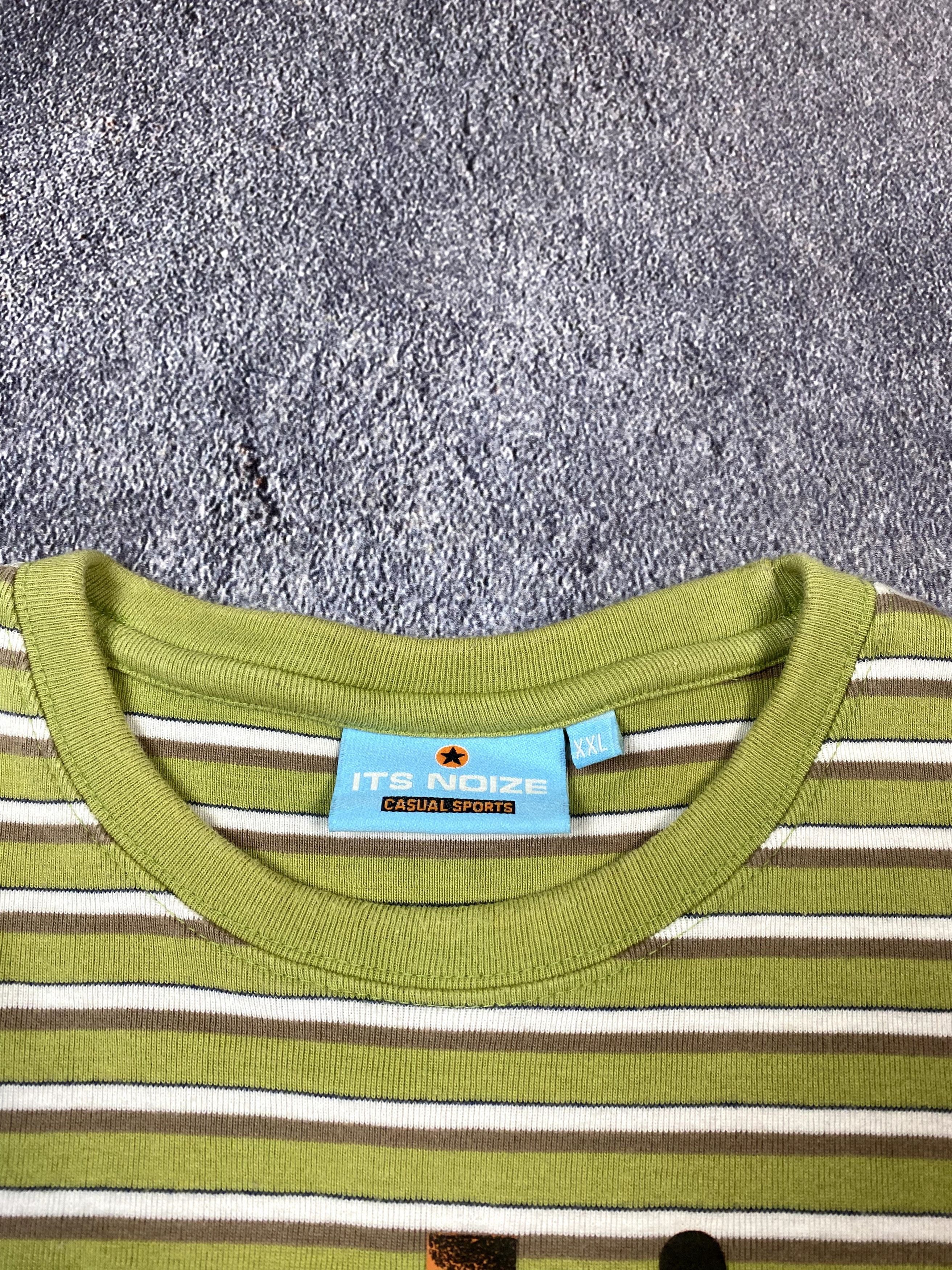 Beauty Beast × If Six Was Nine Y2K Freak`n Funky Stripe Green T-shirt Vintage 00s Size US XL / EU 56 / 4 - 4 Thumbnail