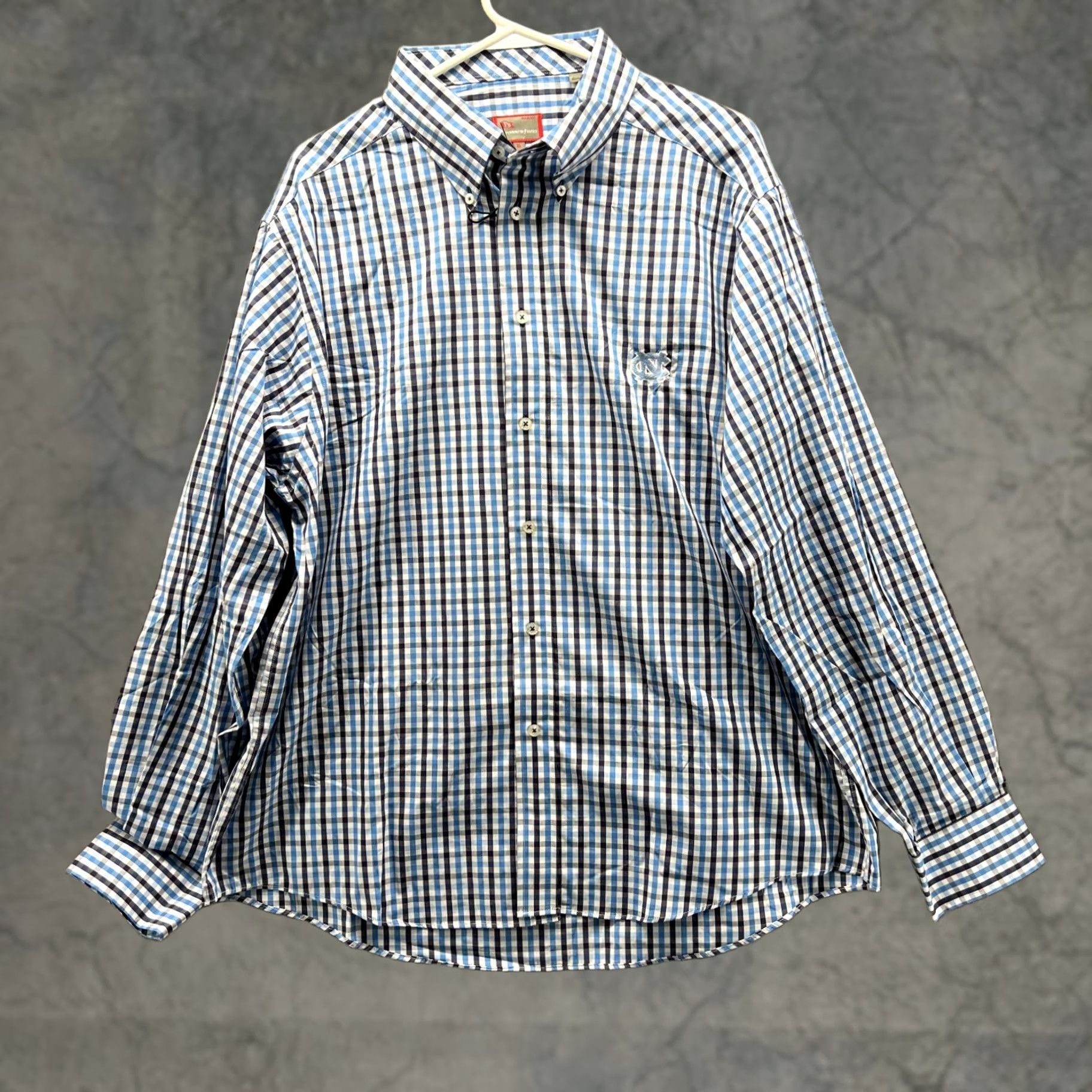 Vintage Pennington Bailes Shirt Men XL Check Blue Plaid Button Down Dress Shirt XL Size 46R - 1 Thumbnail