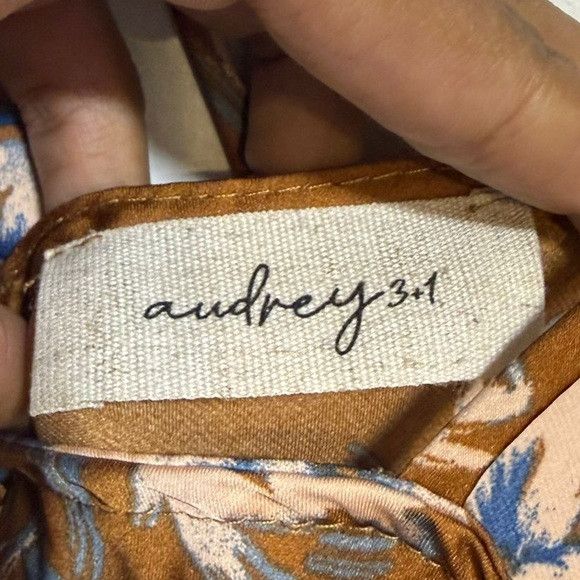 Other Audrey 3+1 Rust Floral Cowl Neck Slip Dress – Size L Size L / US 10 / IT 46 - 4 Thumbnail
