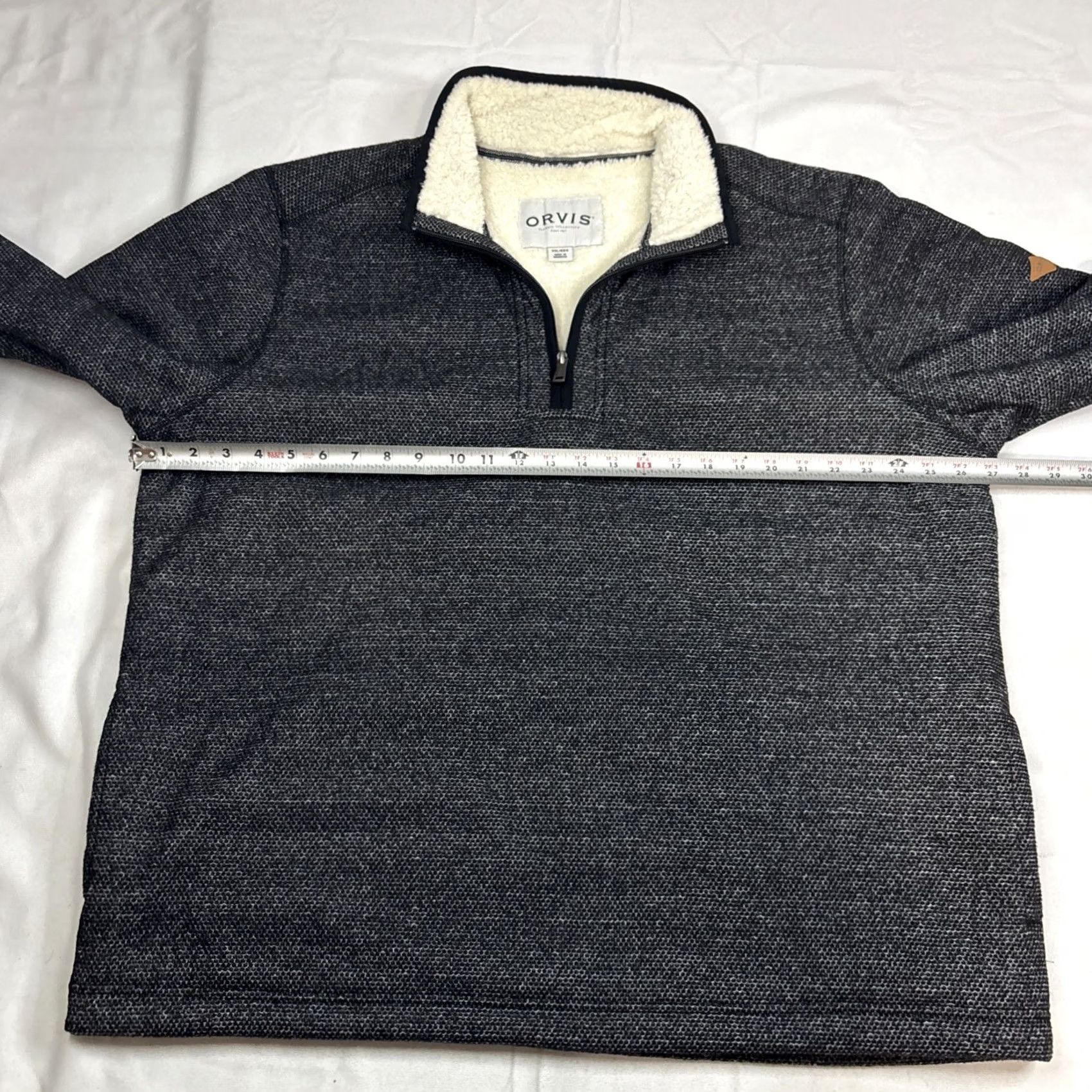Orvis Orvis Sweater 1/4 Zip Pullover Men’s 2XL Gray Sherpa Lined Long Sleeve Collared Size US XXL / EU 58 / 5 - 4 Thumbnail