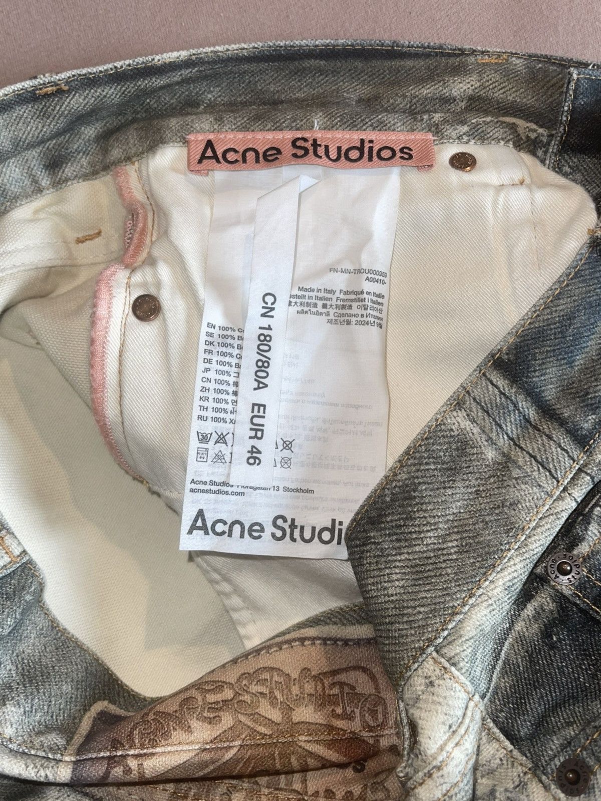 Acne Studios Acne Studios Oil Spill FW23 Jeans Size US 30 / EU 46 - 7 Thumbnail
