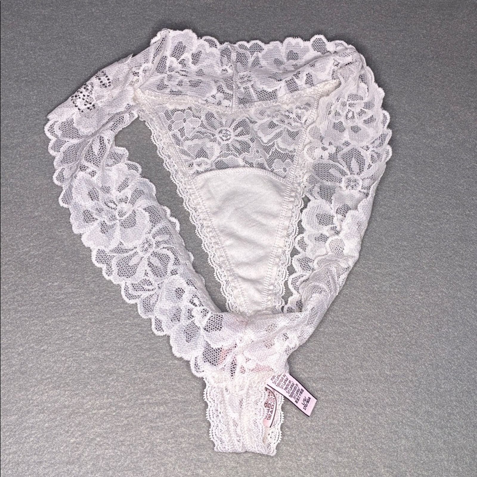 Victoria's Secret Victoria’s Secret Sexy Lace Thong Love Rhinestone NEW Size ONE SIZE - 7 Thumbnail