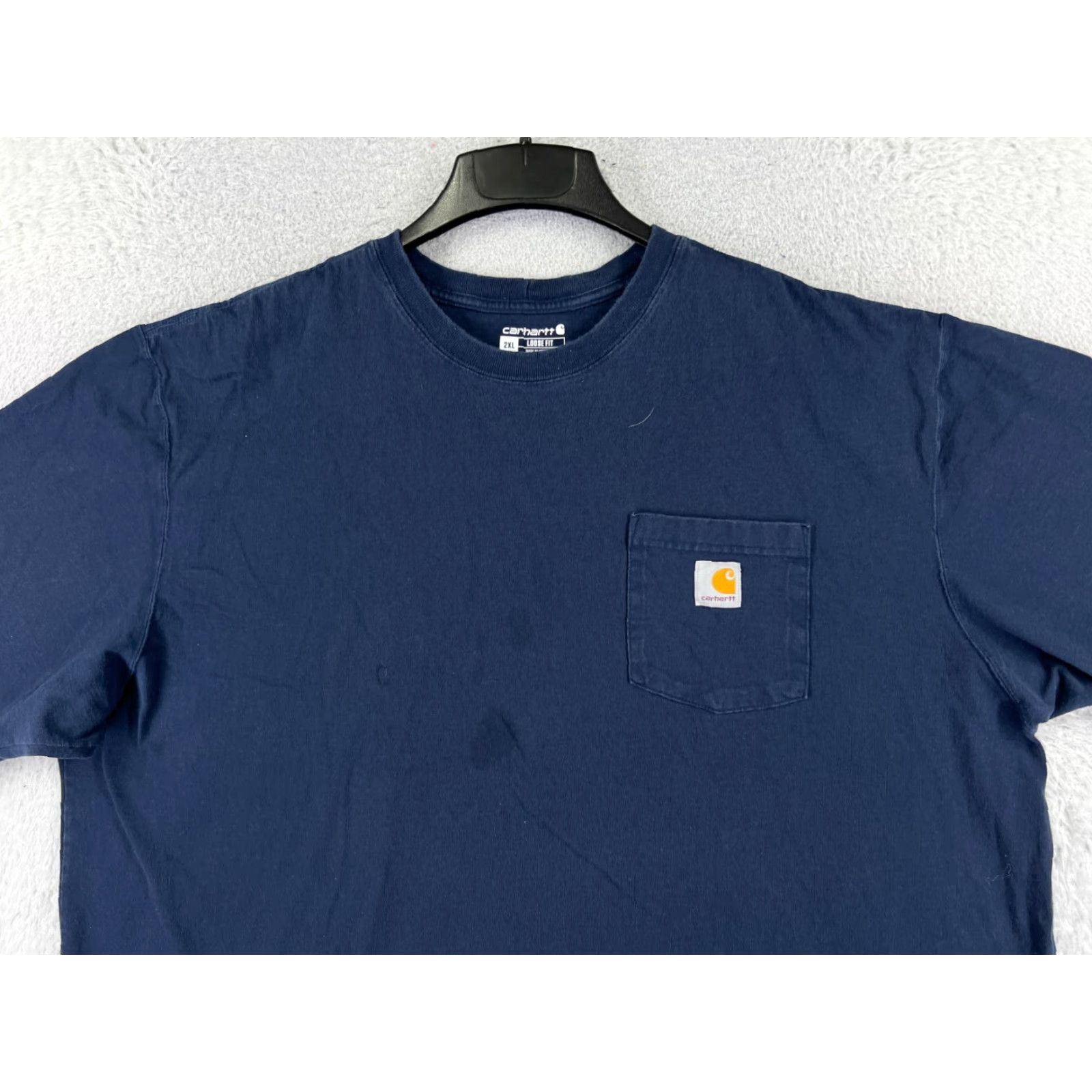 Carhartt VINTAGE Carhartt Shirt Men 2XL Blue Short Sleeve Crew Neck Cotton Jersey with Pocket Workwear 90s Mens 2XL Size US XXL / EU 58 / 5 - 4 Thumbnail