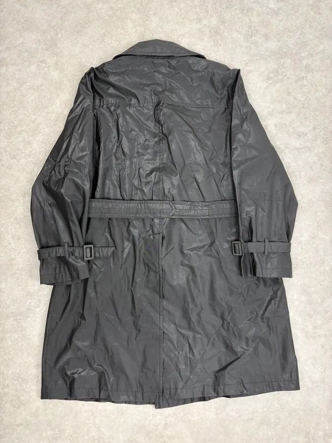 Vintage 2000s Gianni Versace Black Classy Premium Belted Trench Coat Size US M / EU 48-50 / 2 - 6 Thumbnail