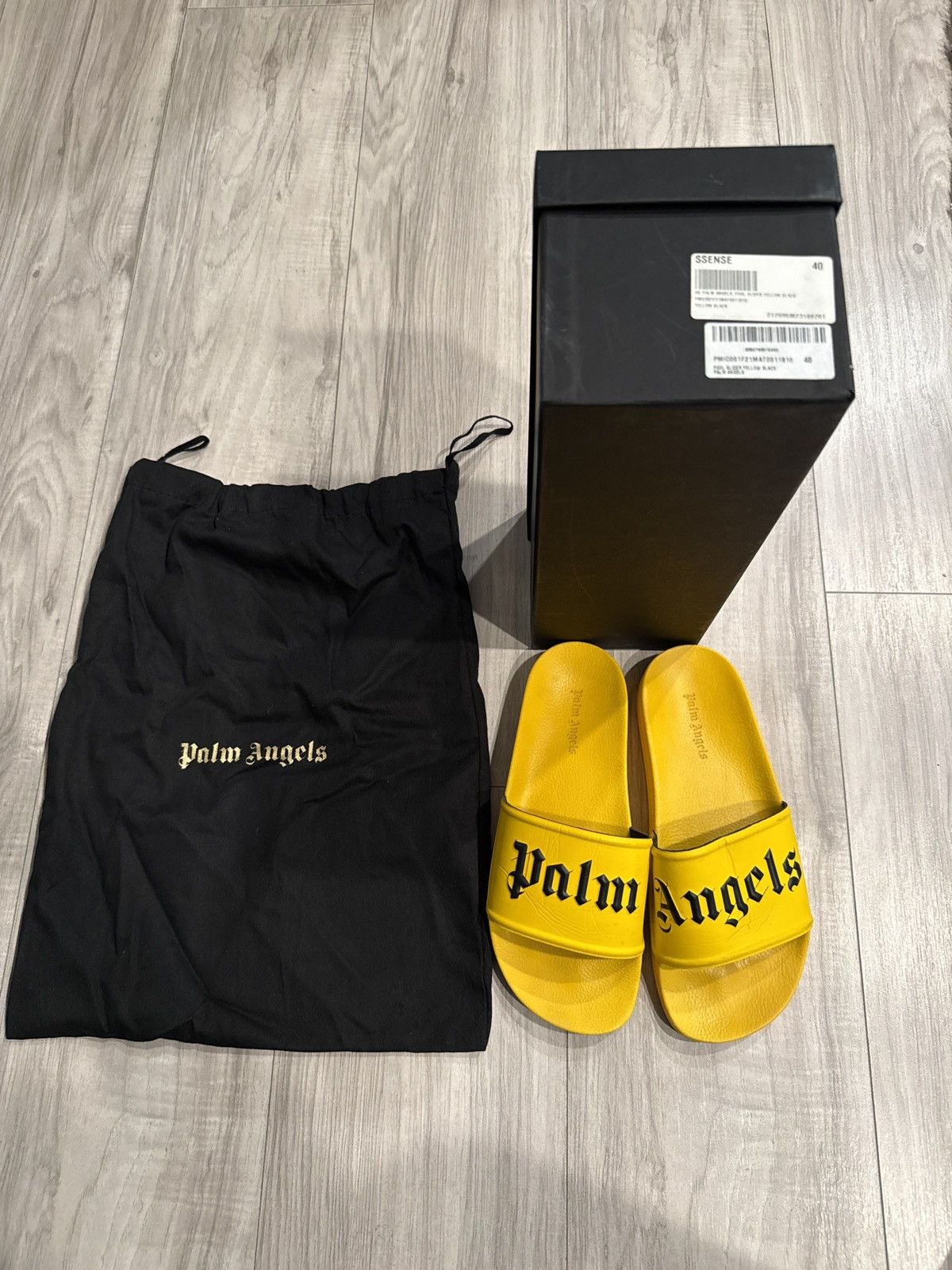 Palm Angels Palm Angels Pool Slider Yellow Black 40 Size US 7 / EU 40 - 1 Thumbnail