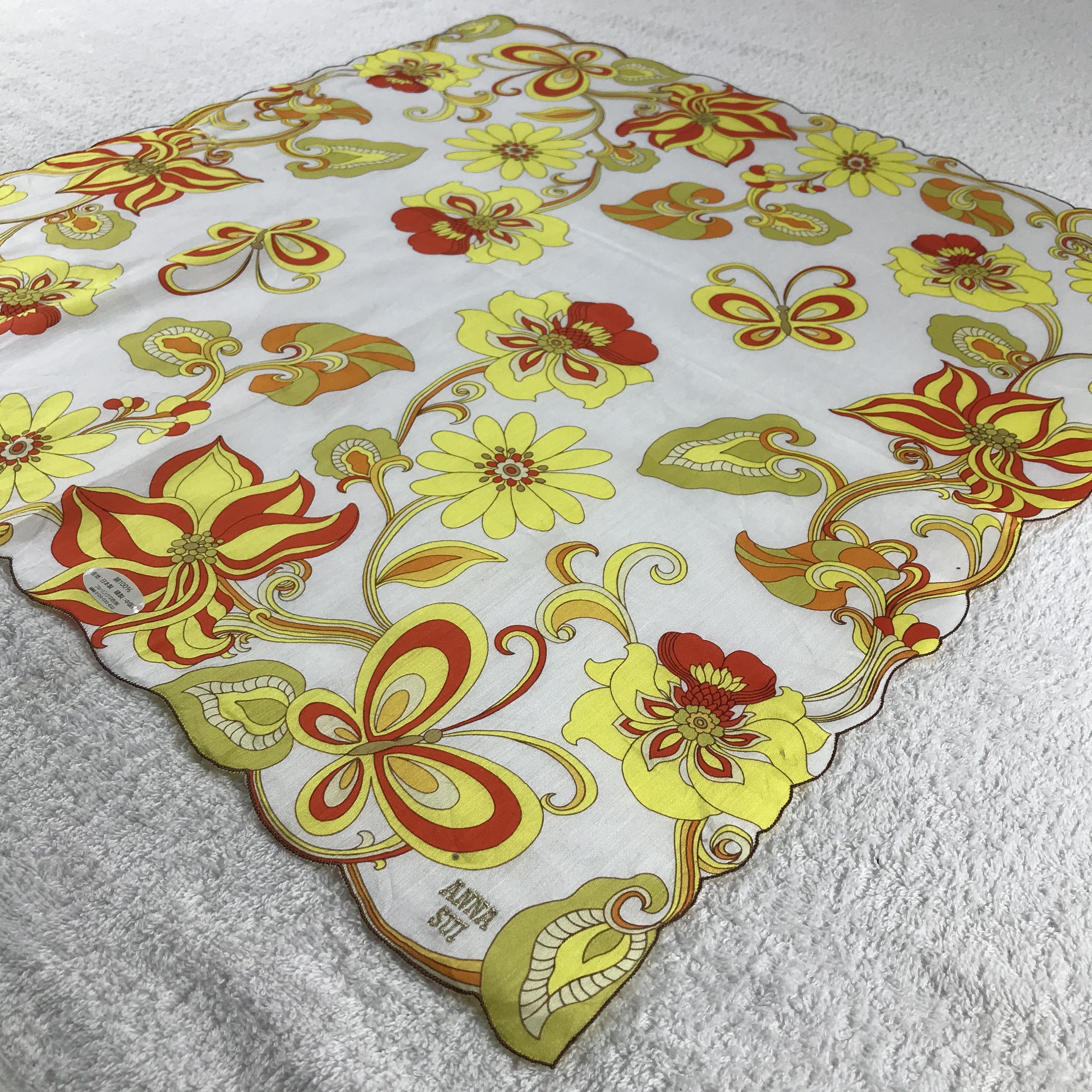 Anna Sui × Vintage Anna Sui Bandana / Handkerchief / Neckerchief - S050 Size ONE SIZE - 2 Thumbnail