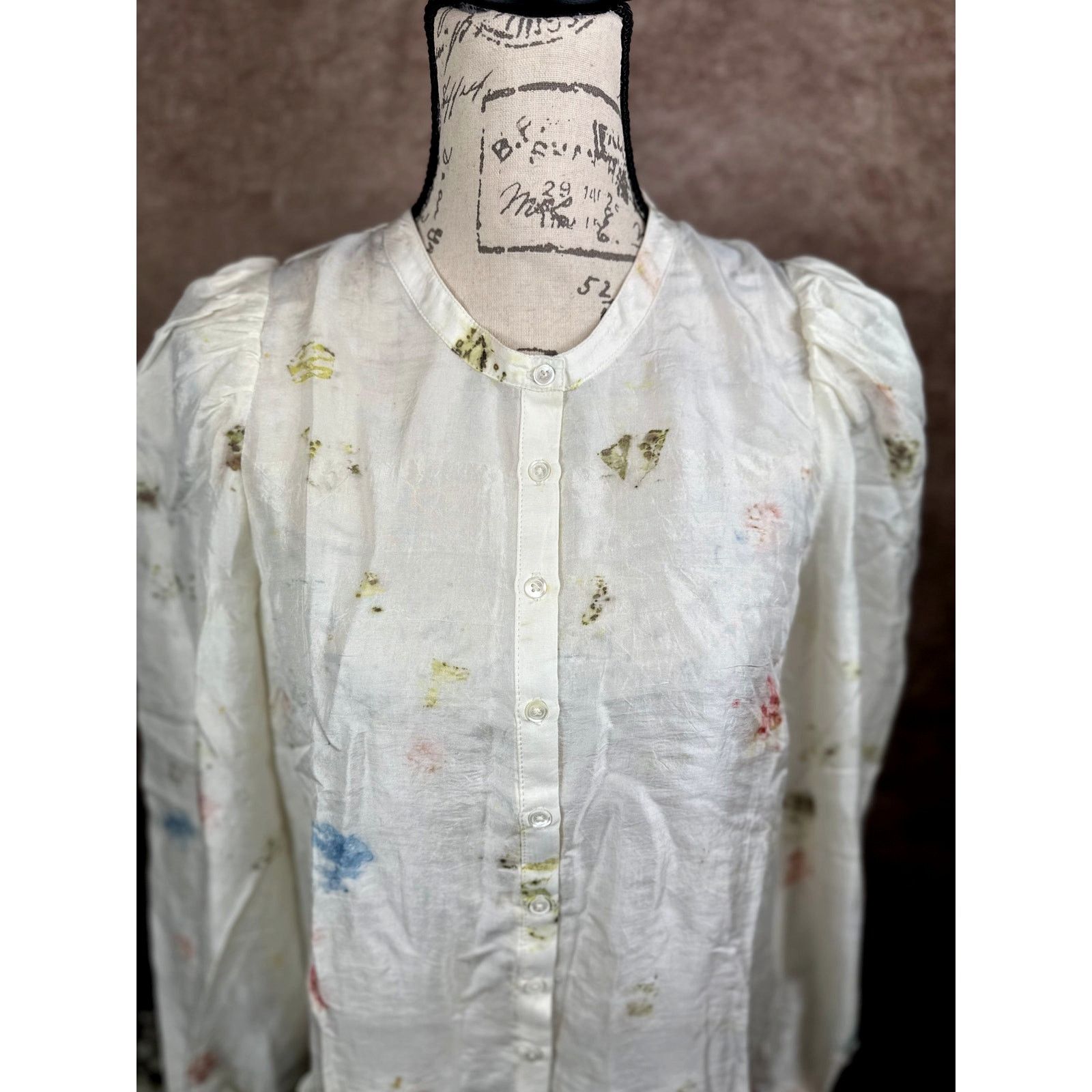 Other Current Elliott The Settler 100% Silk Top Rose Steam Multi M Size M / US 6-8 / IT 42-44 - 7 Thumbnail