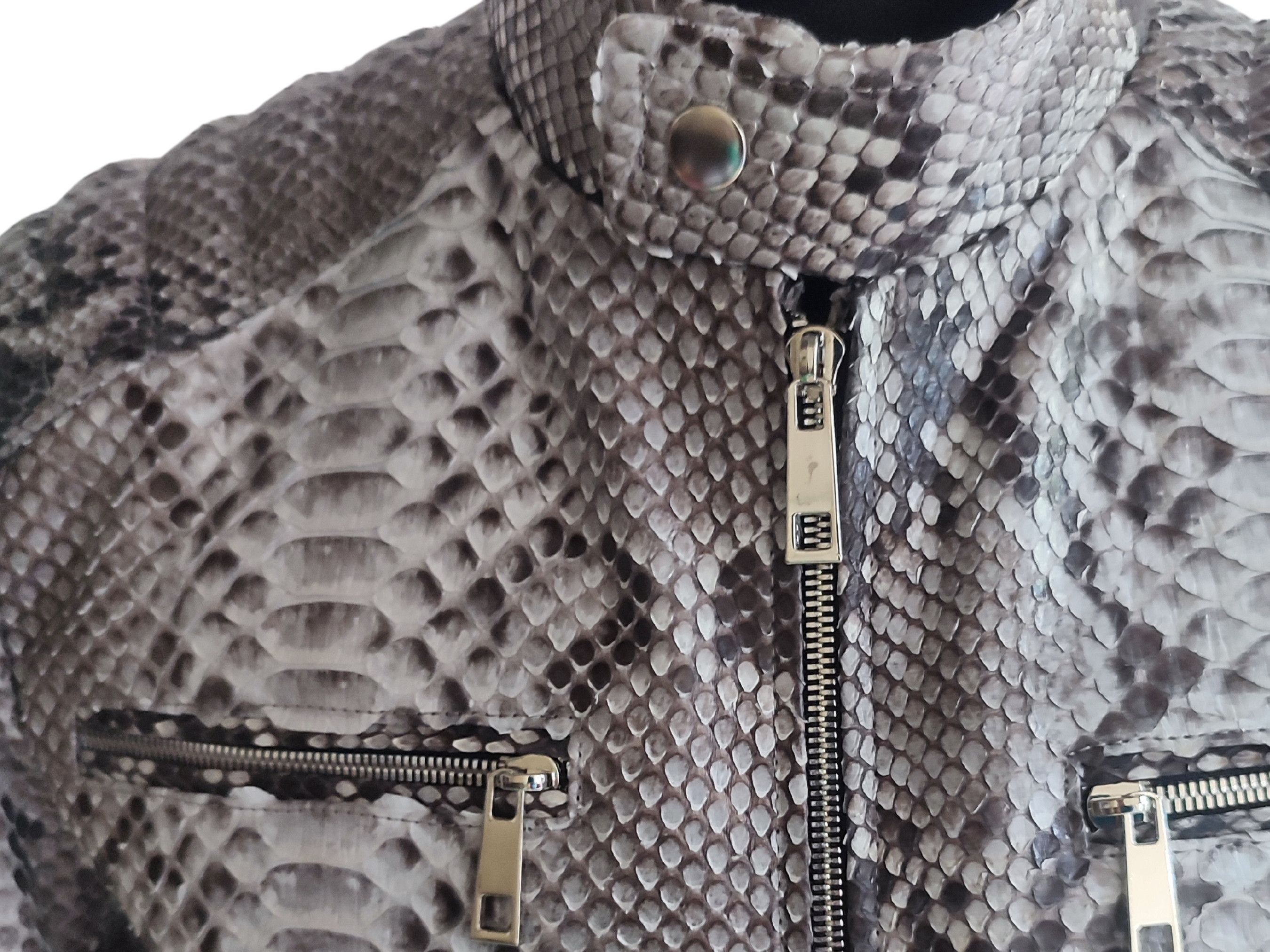 Other Quilt Jacket for Men - Natural Snakeskin Python Leather Size US XL / EU 56 / 4 - 5 Thumbnail