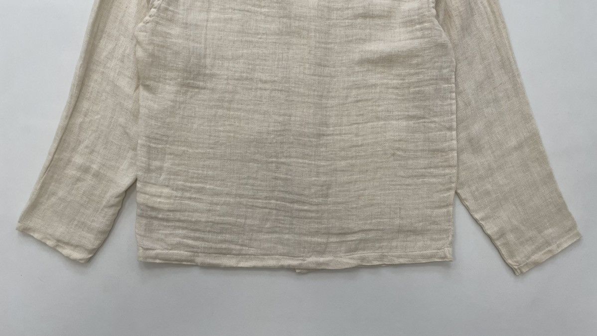 Our Legacy Raw White Rough Sack Linen Cardigan Size US M / EU 48-50 / 2 - 15 Thumbnail