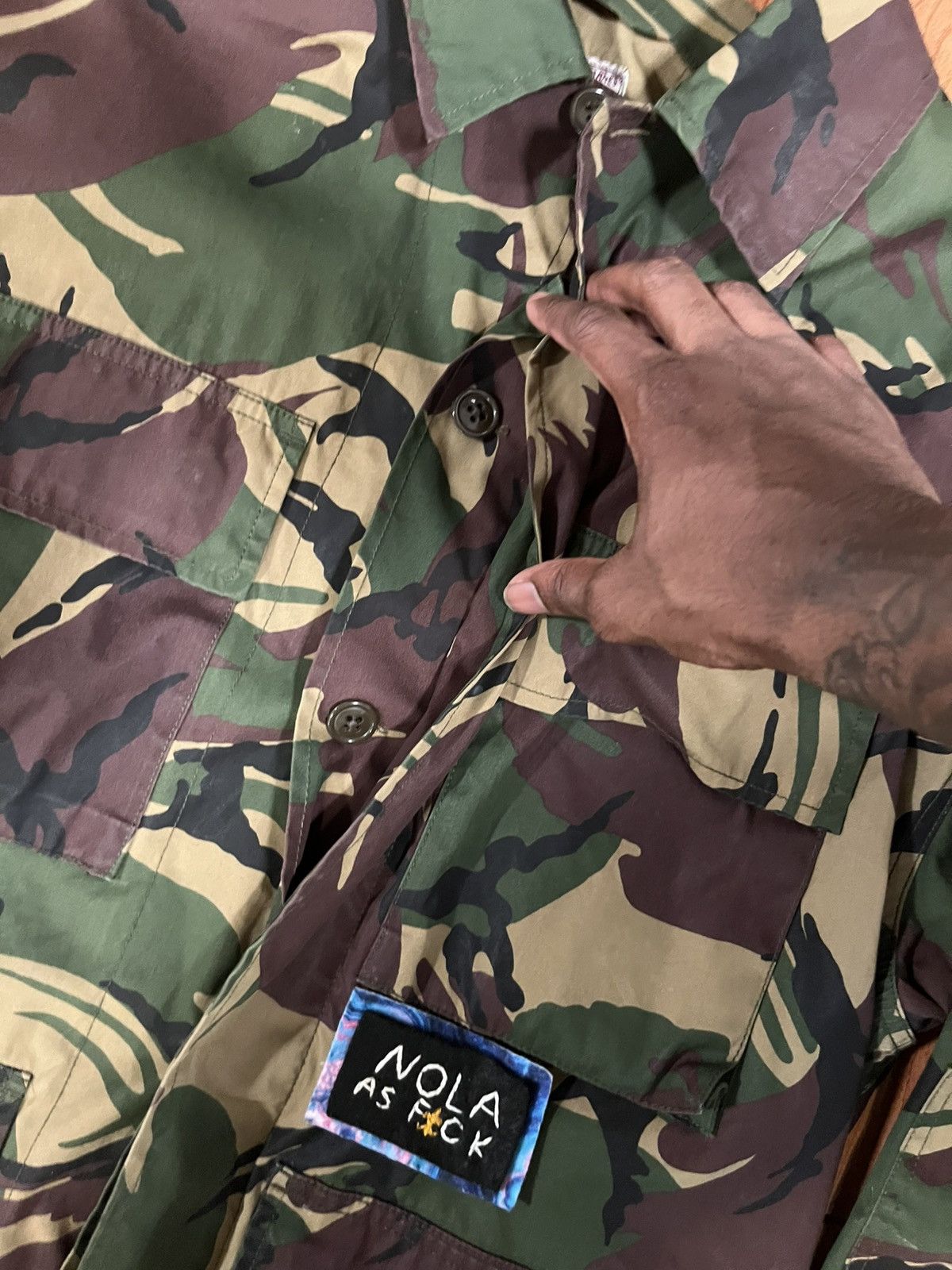 Wallace & Barnes Camo ziper jacket shirt vintage Size US XL / EU 56 / 4 - 3 Thumbnail