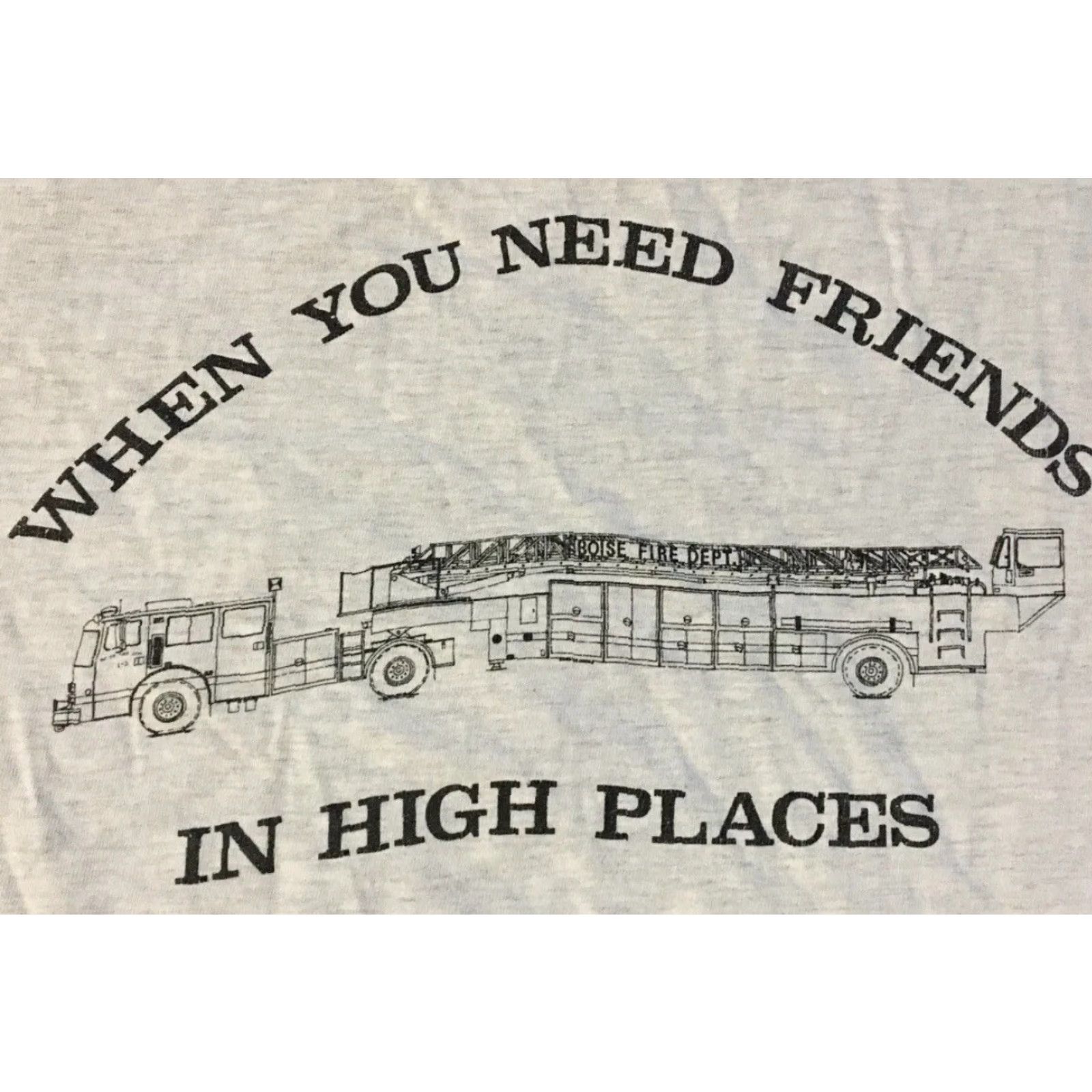 Vintage VINTAGE Boise Fire Department Shirt M L Gray 90s 80s Funny Grunge Biker Idaho USA Single Stitch T-Shirt Mens Short Sleeve XP Size US M / EU 48-50 / 2 - 4 Thumbnail