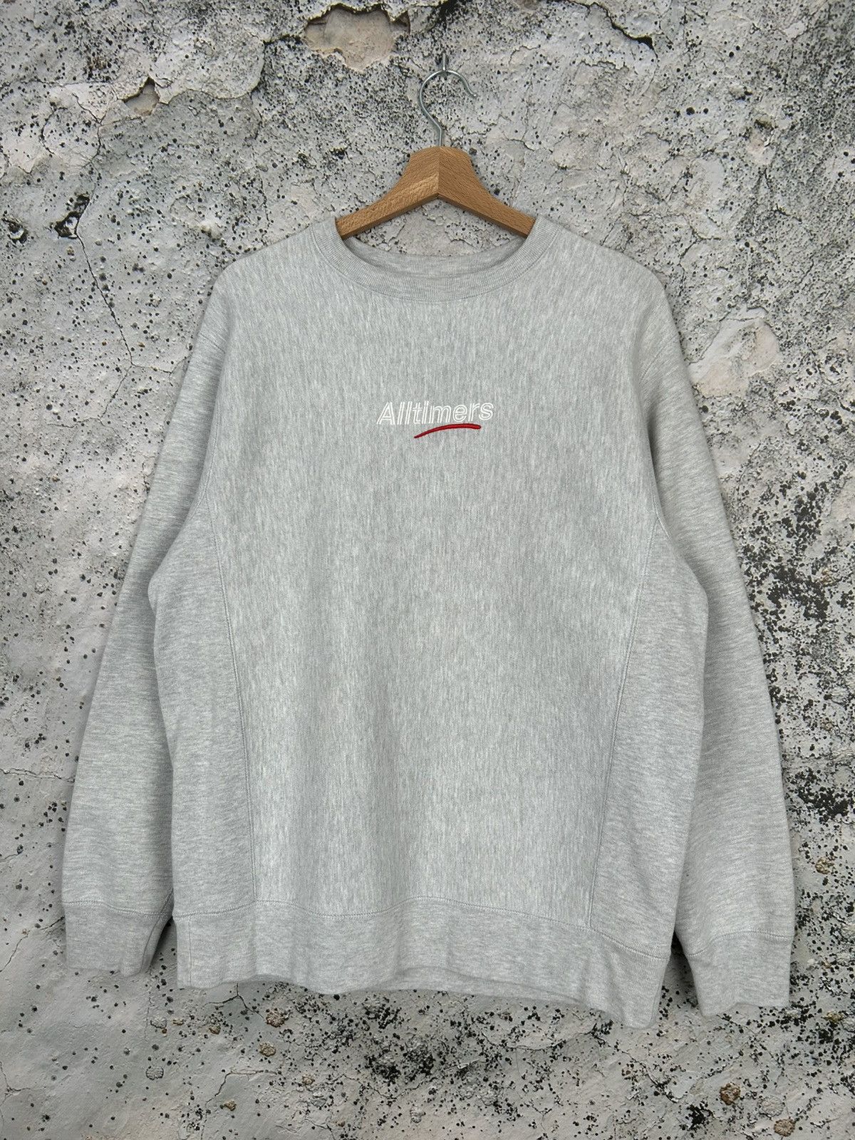 Alltimers Alltimers Grey Baggy Crewneck Skategang Streetwear Hype Size US M / EU 48-50 / 2 - 1 Thumbnail