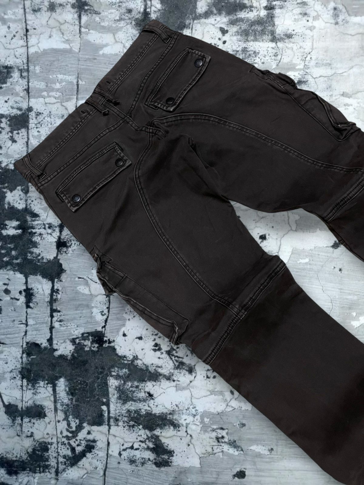 Japanese Brand Vintage 90s Japan Designer Tete Homme Skinny Tactical Cargo Size US 30 / EU 46 - 16 Thumbnail