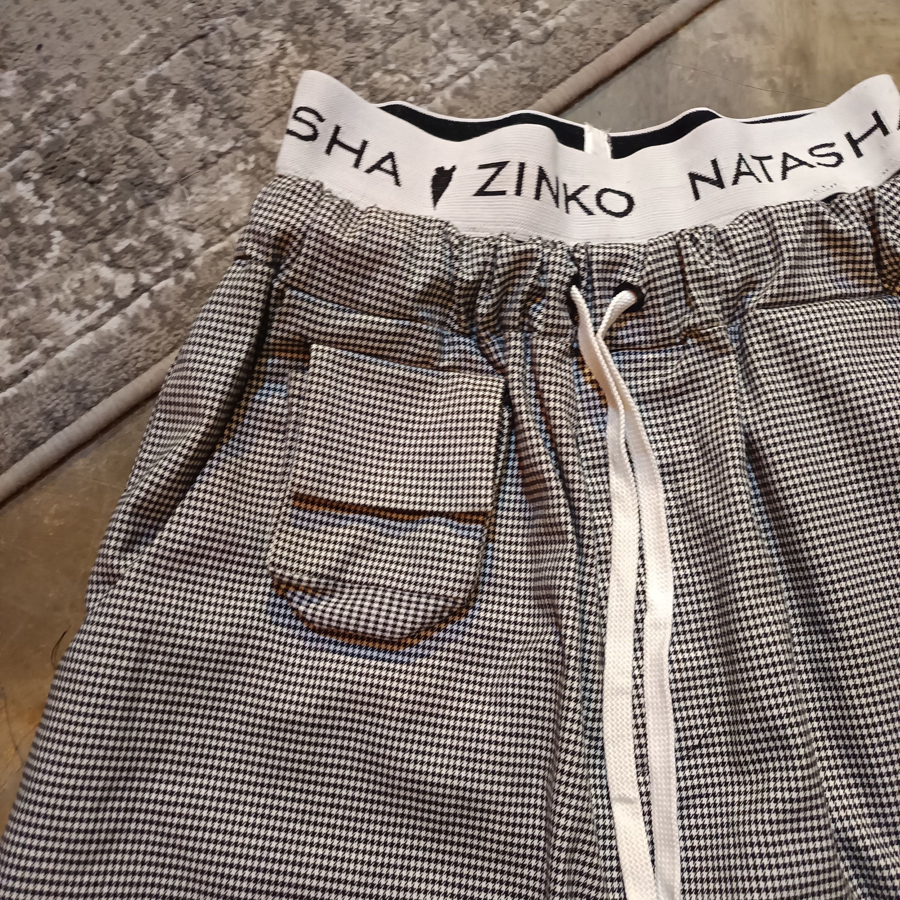 Natasha Zinko Natasha Zinko Double Waist Houndstooth Cargo Pant Size 27" / US 4 / IT 40 - 4 Thumbnail