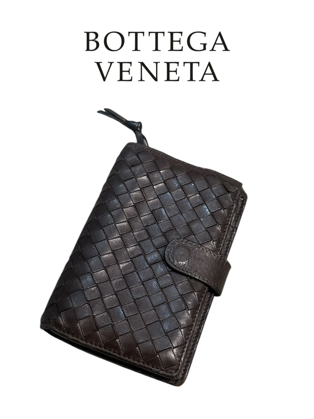 Bottega Veneta Bottega Veneta Intrecciato Brown Leather Zipper Wallet Size ONE SIZE - 1 Thumbnail