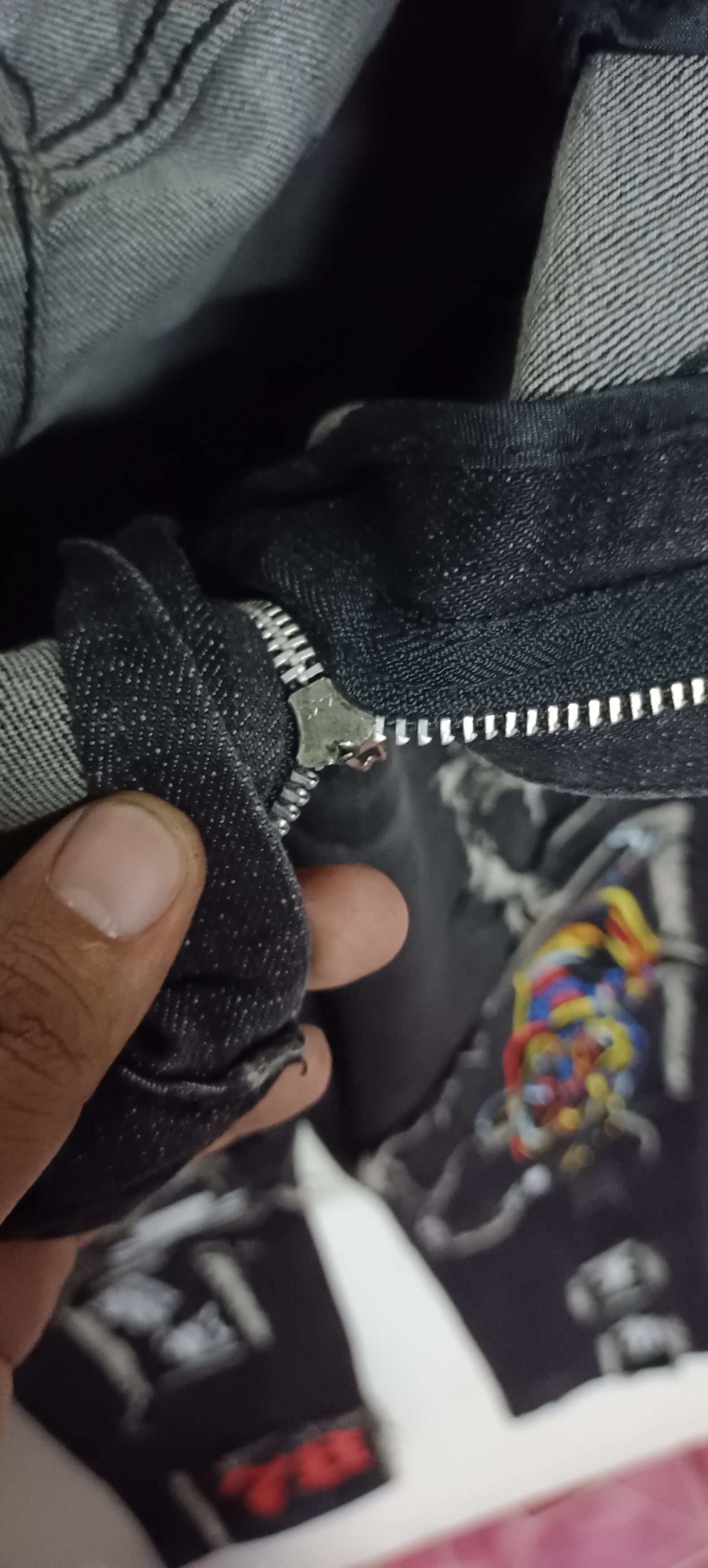 If Six Was Nine Denim jeans putch work skull punk design Size US 36 / EU 52 - 8 Thumbnail