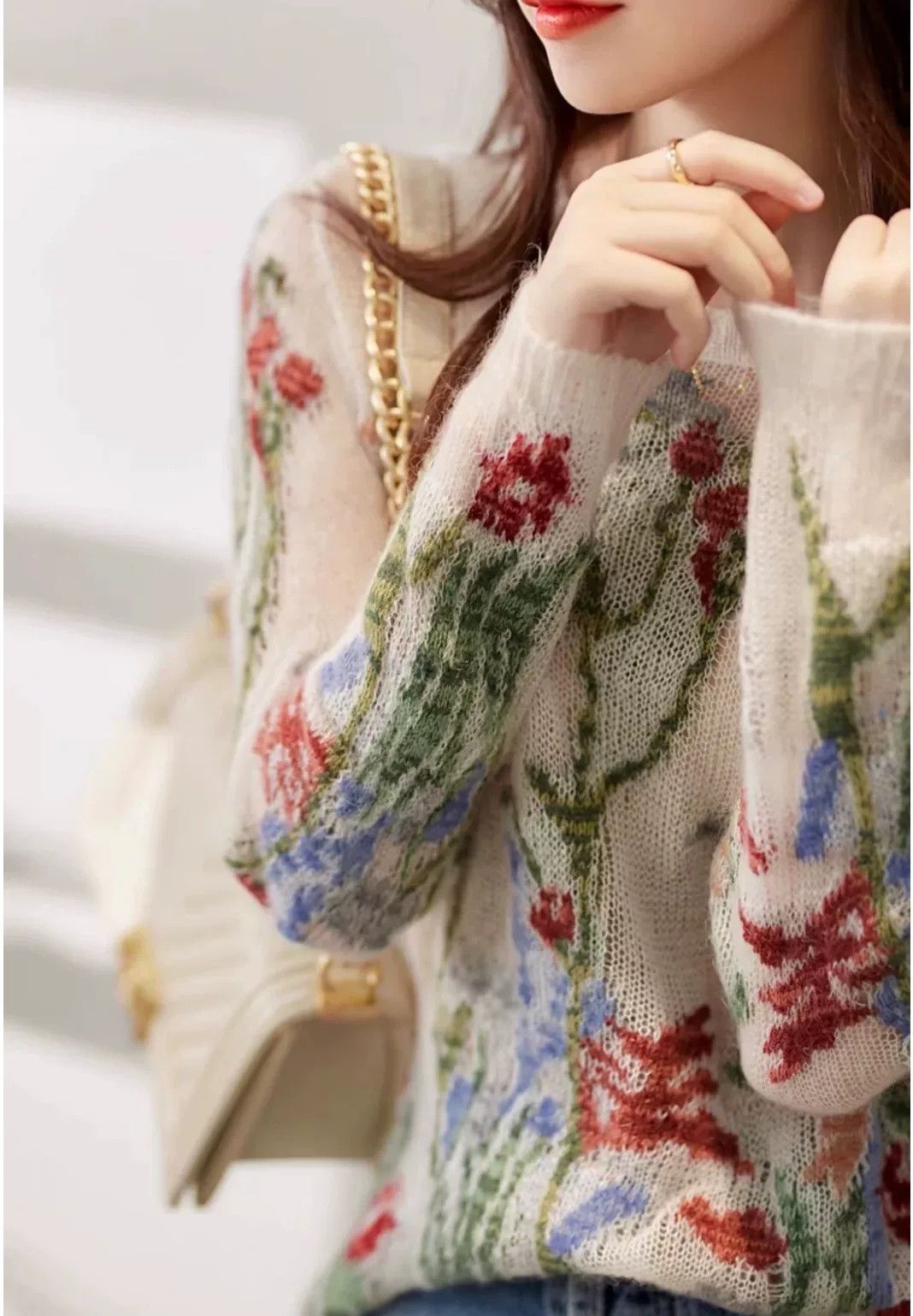 Dior Dior Couture Floral Print Sweater Size XS / US 0-2 / IT 36-38 - 1 Thumbnail