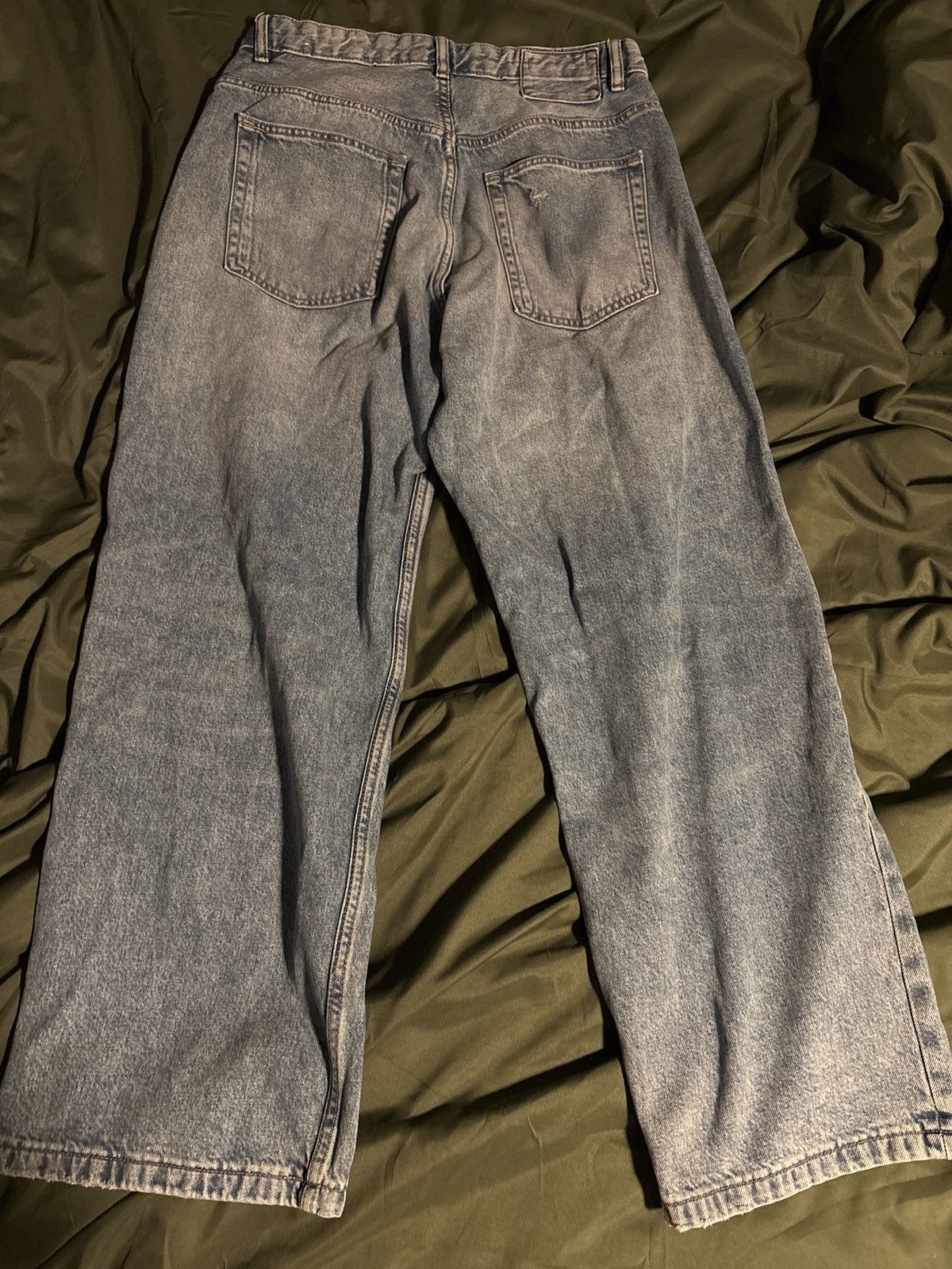 Zara Zara baggy washed blue jeans Size US 32 / EU 48 - 2 Thumbnail