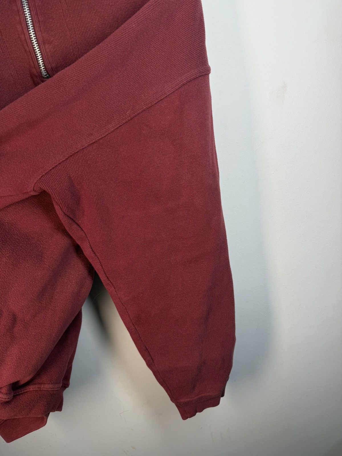 Yves Saint Laurent 90s YSL Sweatshirt 1/4 Quarter Zip Red Vintage Sweater Size US L / EU 52-54 / 3 - 19 Thumbnail