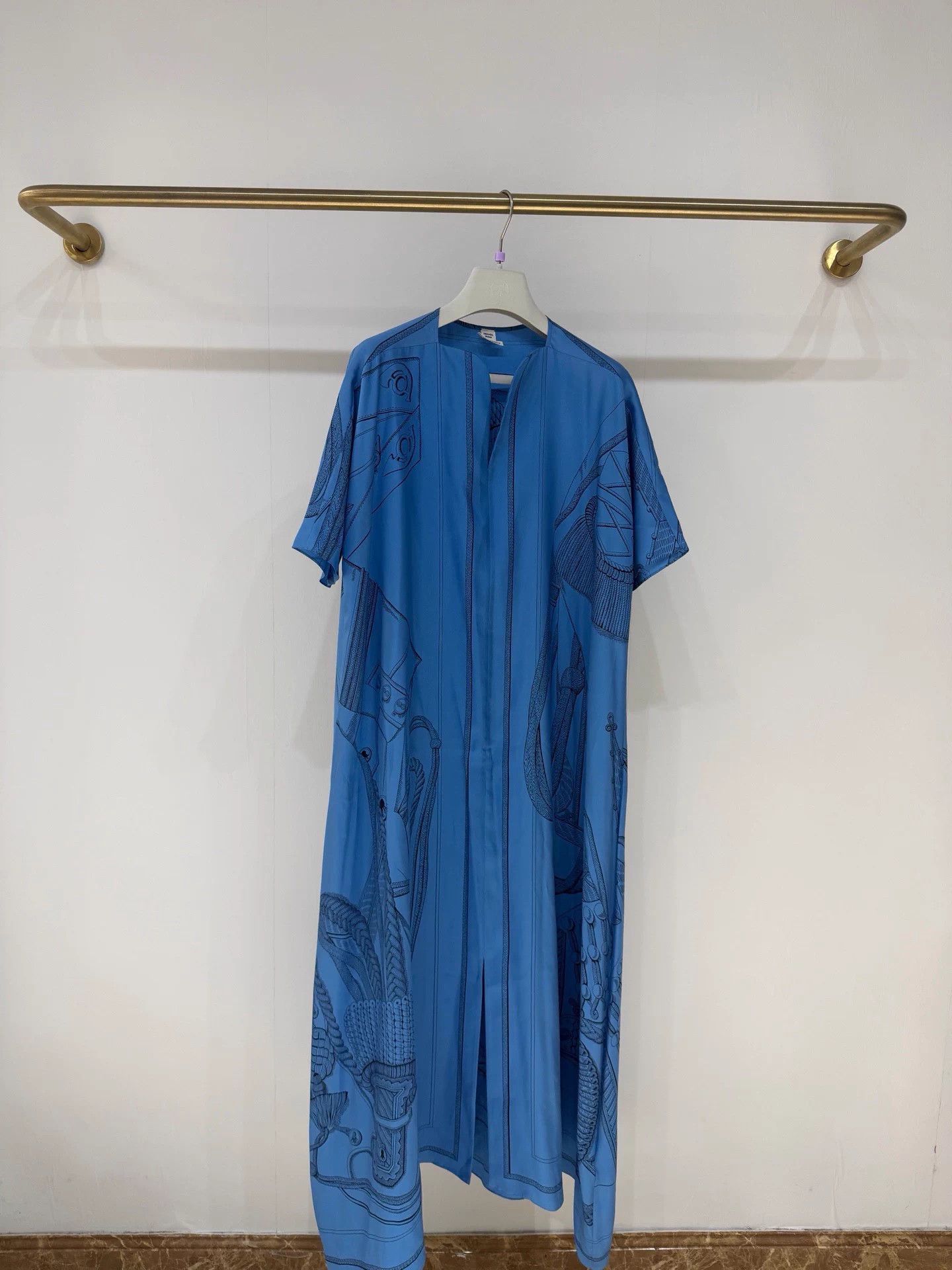 Hermes Hermes Silk Print Maxi Dress - NewTags - Size 34 (Oversized) Size XS / US 0-2 / IT 36-38 - 1 Thumbnail