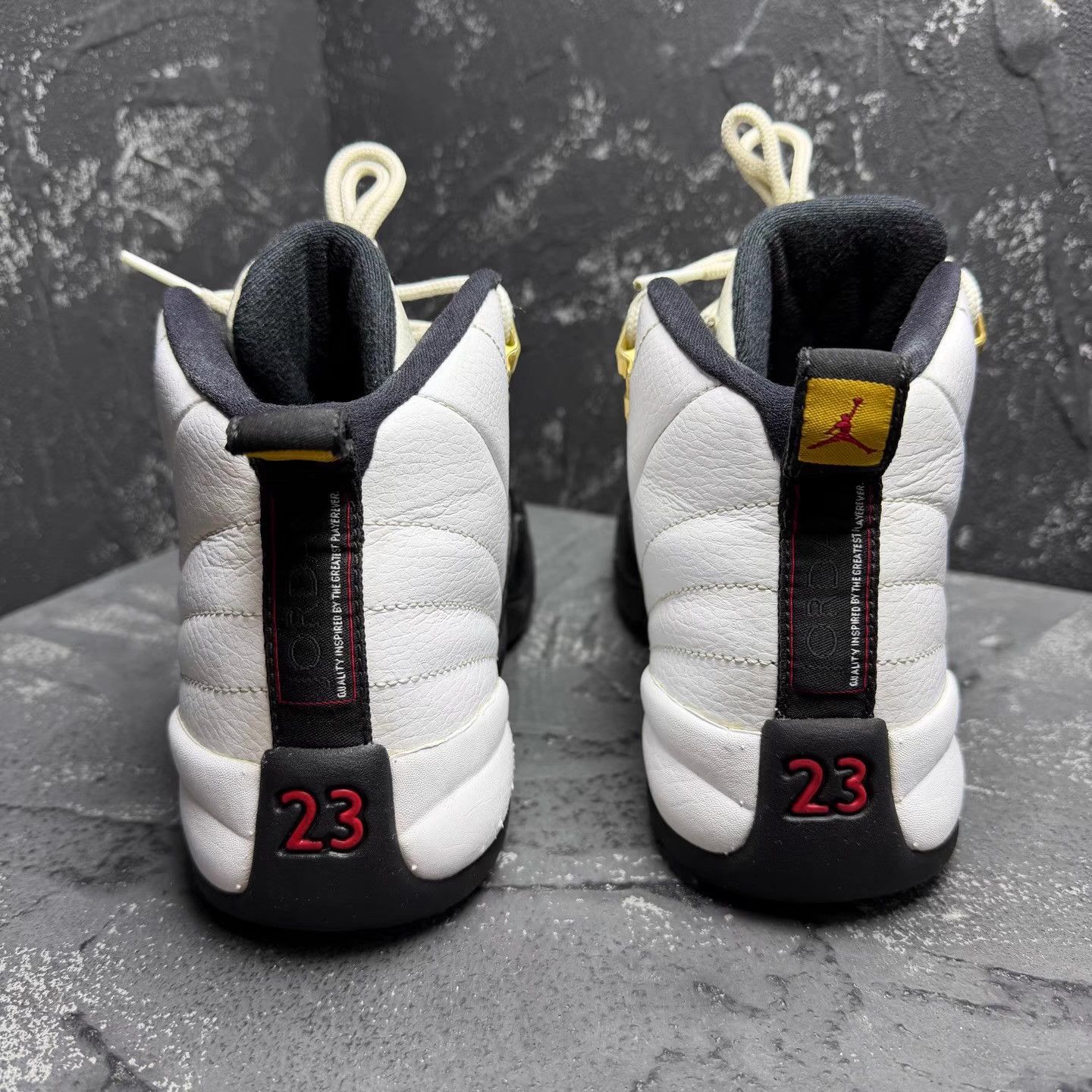 Nike Air Jordan 12 Taxi Black & White Q10 Size US 7.5 / IT 37.5 - 7 Thumbnail