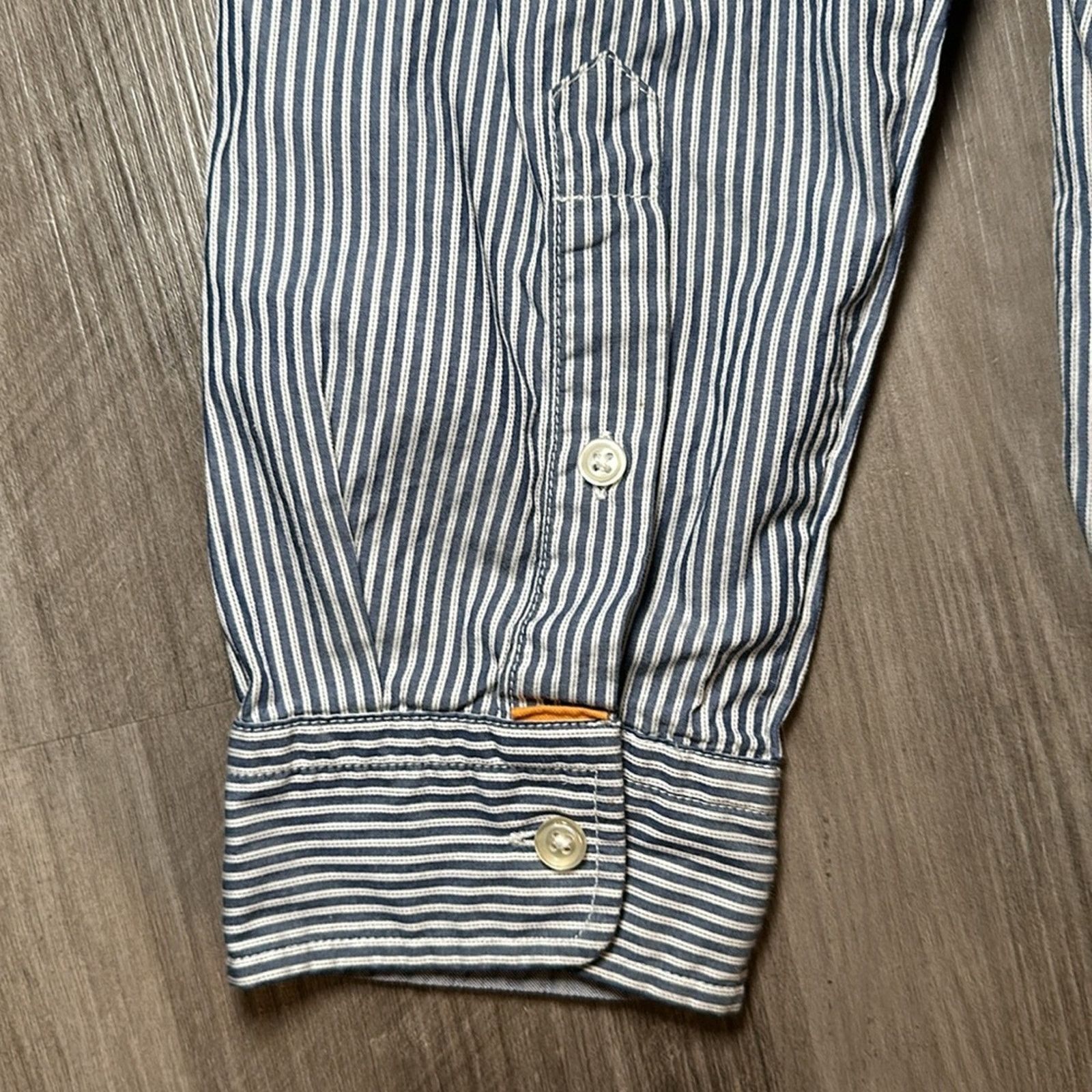 Hugo Boss Boss Orange Striped Long Sleeve Button Down - Large Size US L / EU 52-54 / 3 - 4 Thumbnail