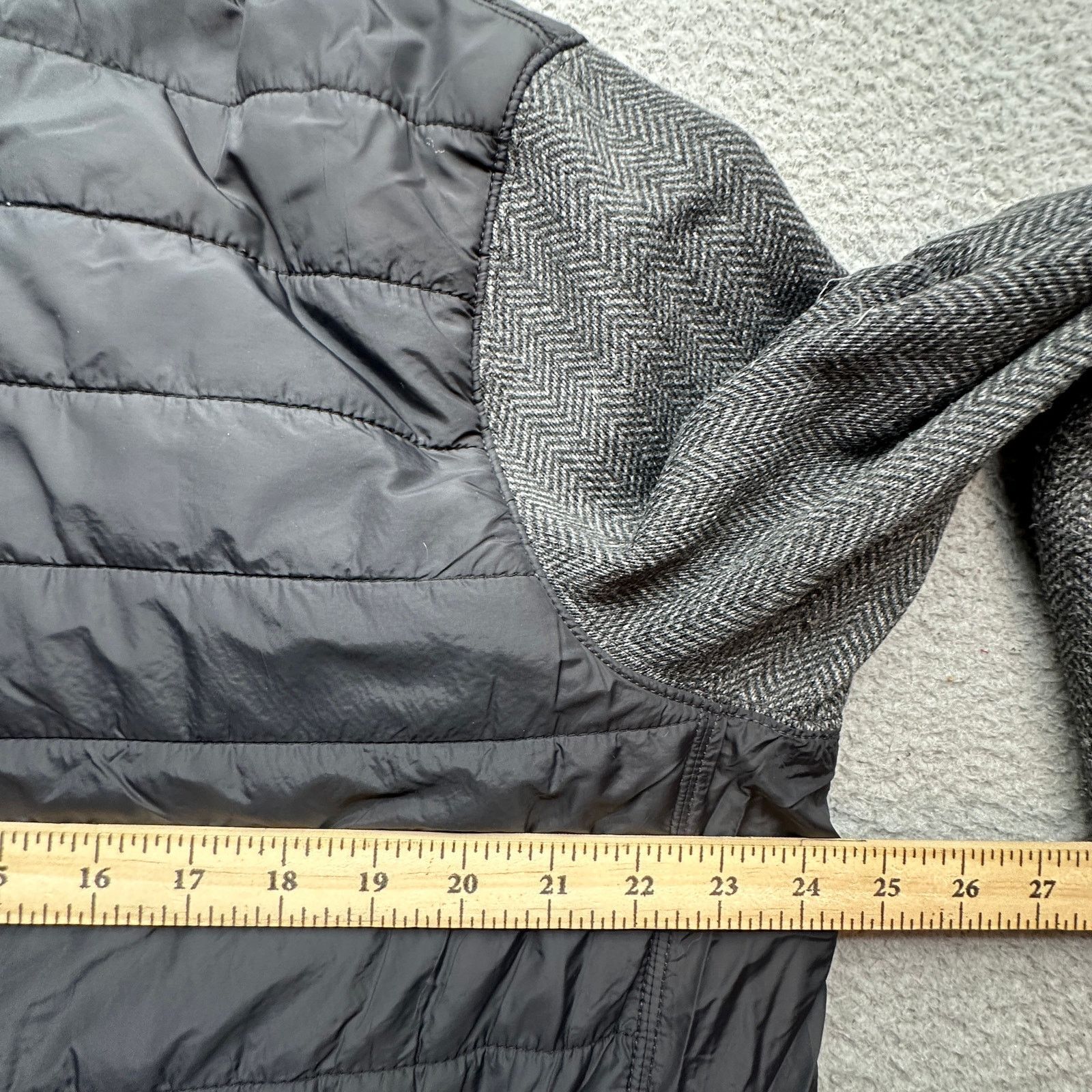 Abercrombie & Fitch Abercrombie & Fitch Charcoal Hooded Quilted Hybrid Jacket XL Size US XL / EU 56 / 4 - 5 Thumbnail