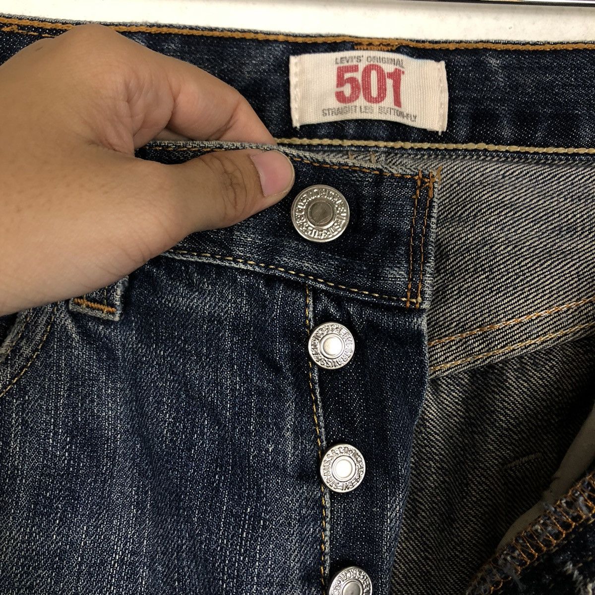 Levi's 🔥90’s VINTAGE LEVI’S ORIGINAL 501 STRAIGHT CUT DISTRESSED Size US 30 / EU 46 - 14 Thumbnail