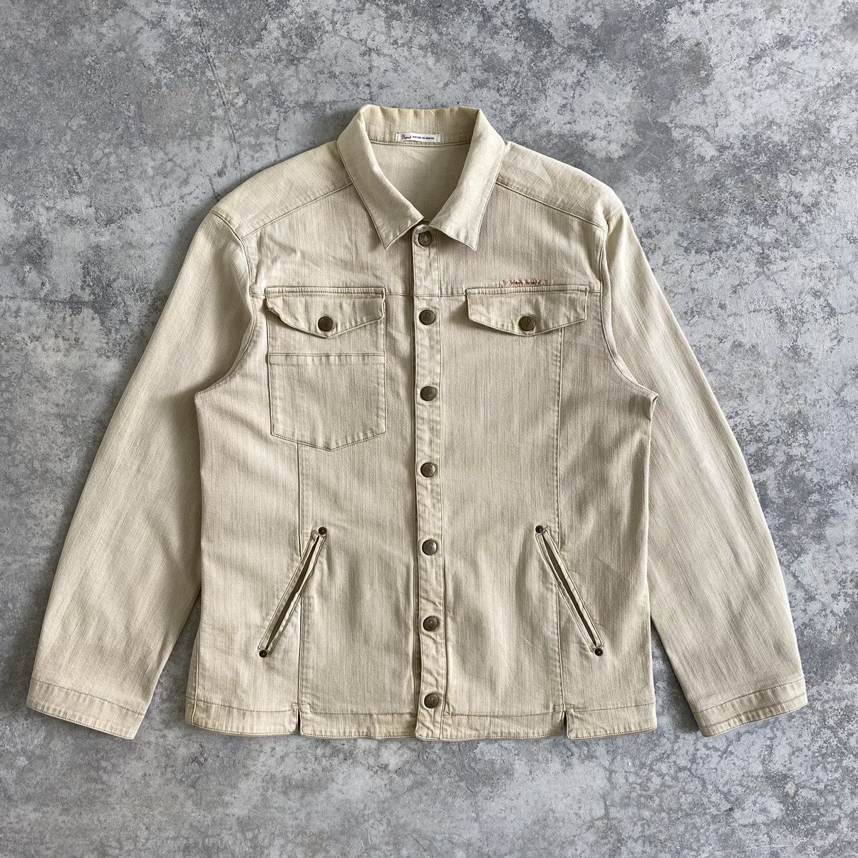 Mademoiselle Non Non Vintage Papas Flap Pocket Cinch Back Stretch Denim Jacket Size US M / EU 48-50 / 2 - 2 Thumbnail