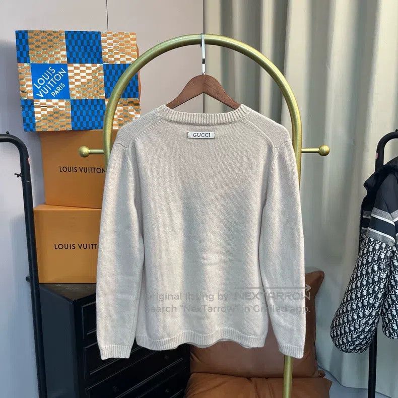 Gucci Gucci Beige robot cat sweater Size L / US 10 / IT 46 - 2 Thumbnail