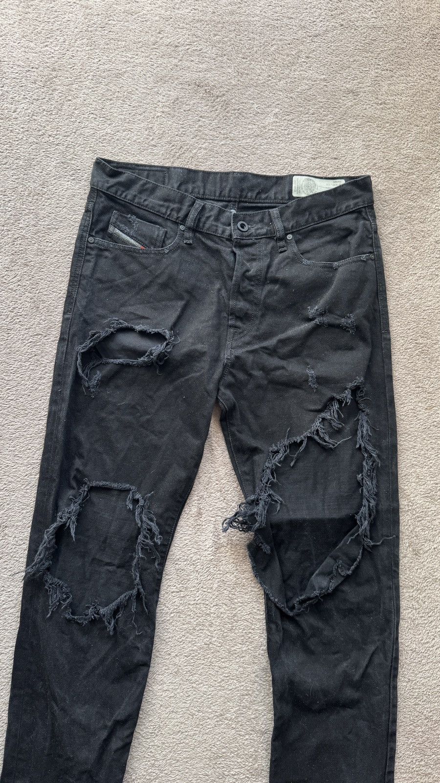 If Six Was Nine Diesel Mharky Ripped Faded Straight Jeans LGB hedi slimane Size US 30 / EU 46 - 2 Thumbnail