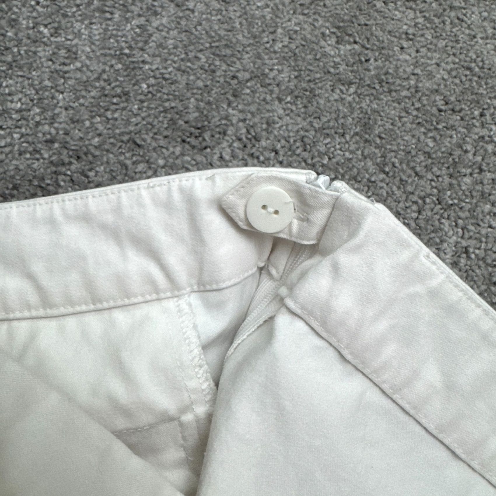 Eileen Fisher Eileen Fisher Pants Womens XS White Organic Cotton Slim Fit Ankle Zip Trouser Size 26" / US 2 / IT 38 - 6 Thumbnail