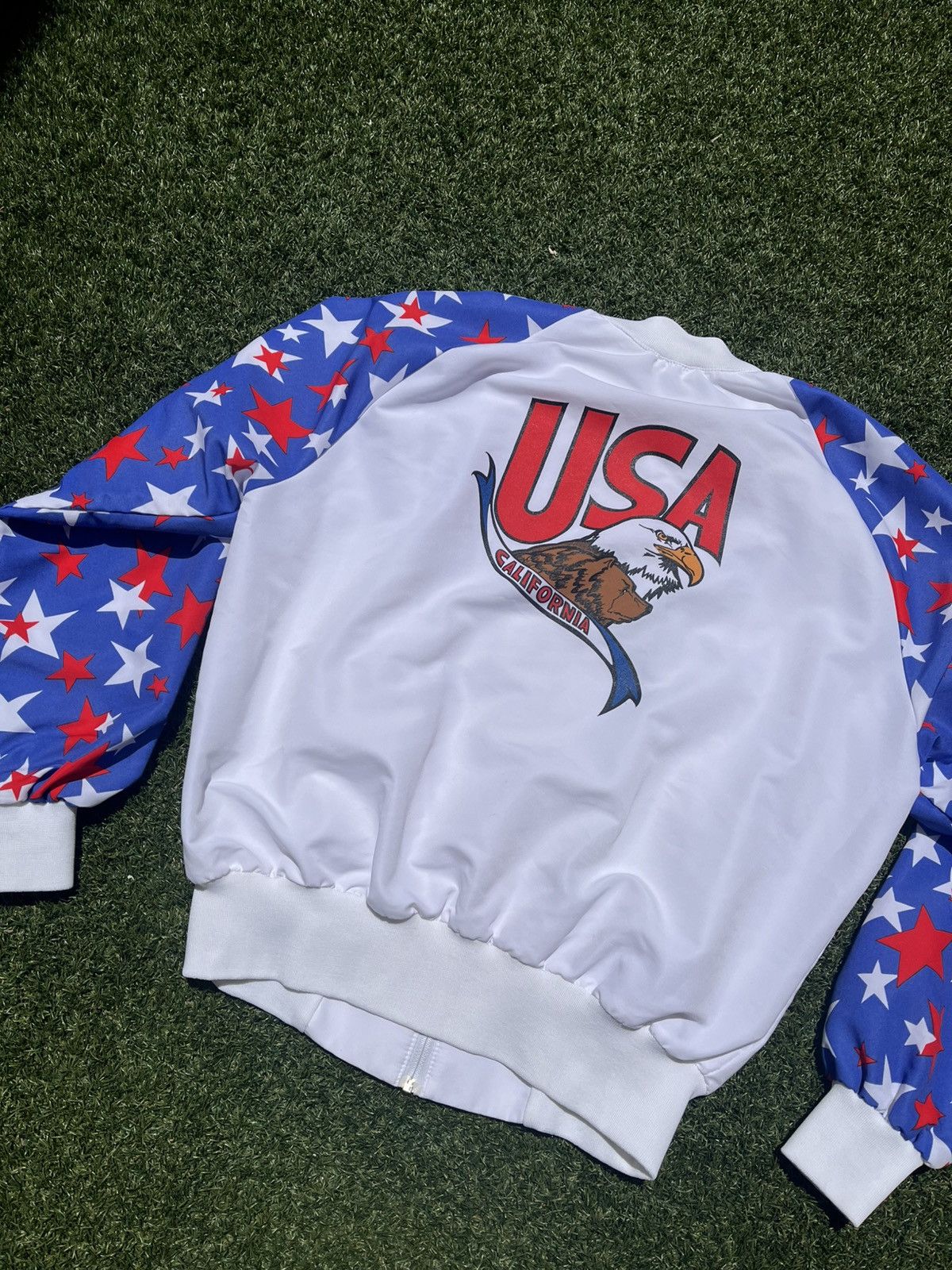 Vintage VTG 80’s USA Themed Police Games White Jacket Size US XL / EU 56 / 4 - 3 Thumbnail