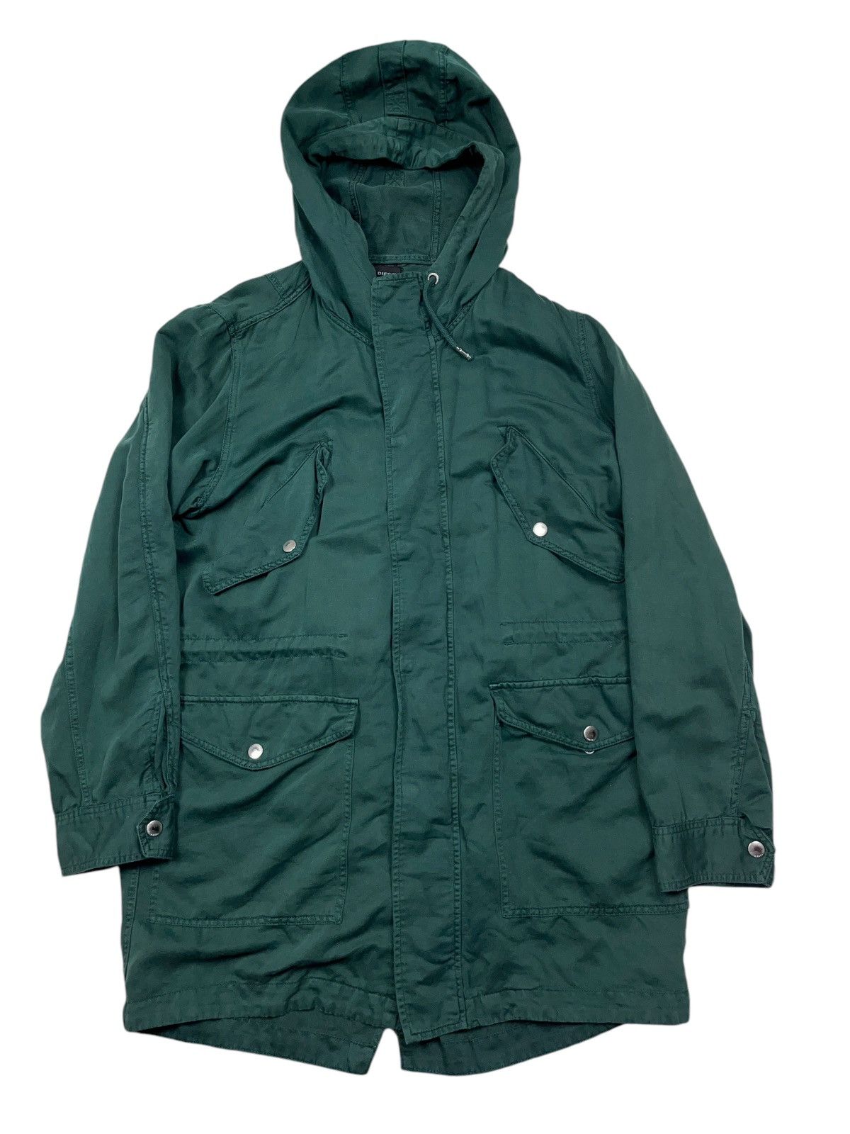 Diesel × Japanese Brand × Vintage Vintage Diesel Fishtail Parka Linen Jacket y2k Size US L / EU 52-54 / 3 - 1 Thumbnail