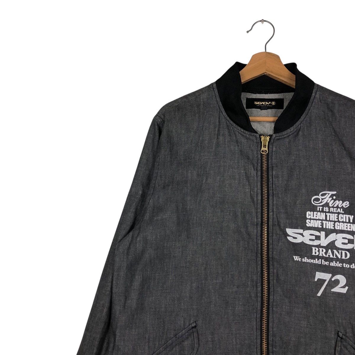Japanese Brand 📌Vintage Bomber Jacket Seven2 Los Angeles Little Tokyo Size US XL / EU 56 / 4 - 8 Thumbnail
