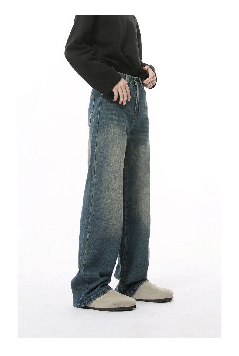 Japanese Brand × Jean Retro distressed washed straight versatile casual jeans Size US 32 / EU 48 - 5 Thumbnail
