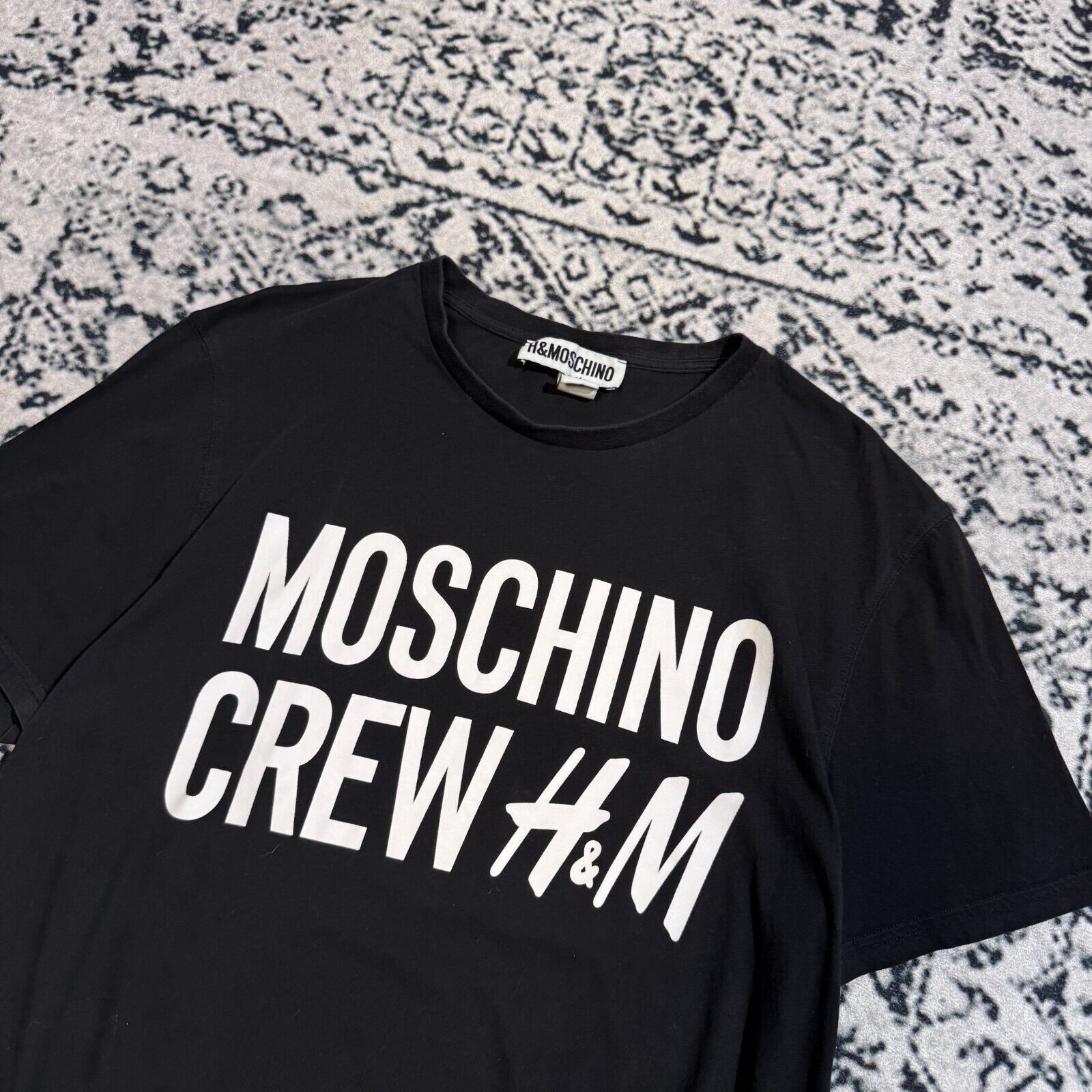 Moschino × Vintage Vintage Black Cotton T-Shirt Size L Moschino H&M Crew Y2K Size US L / EU 52-54 / 3 - 4 Thumbnail