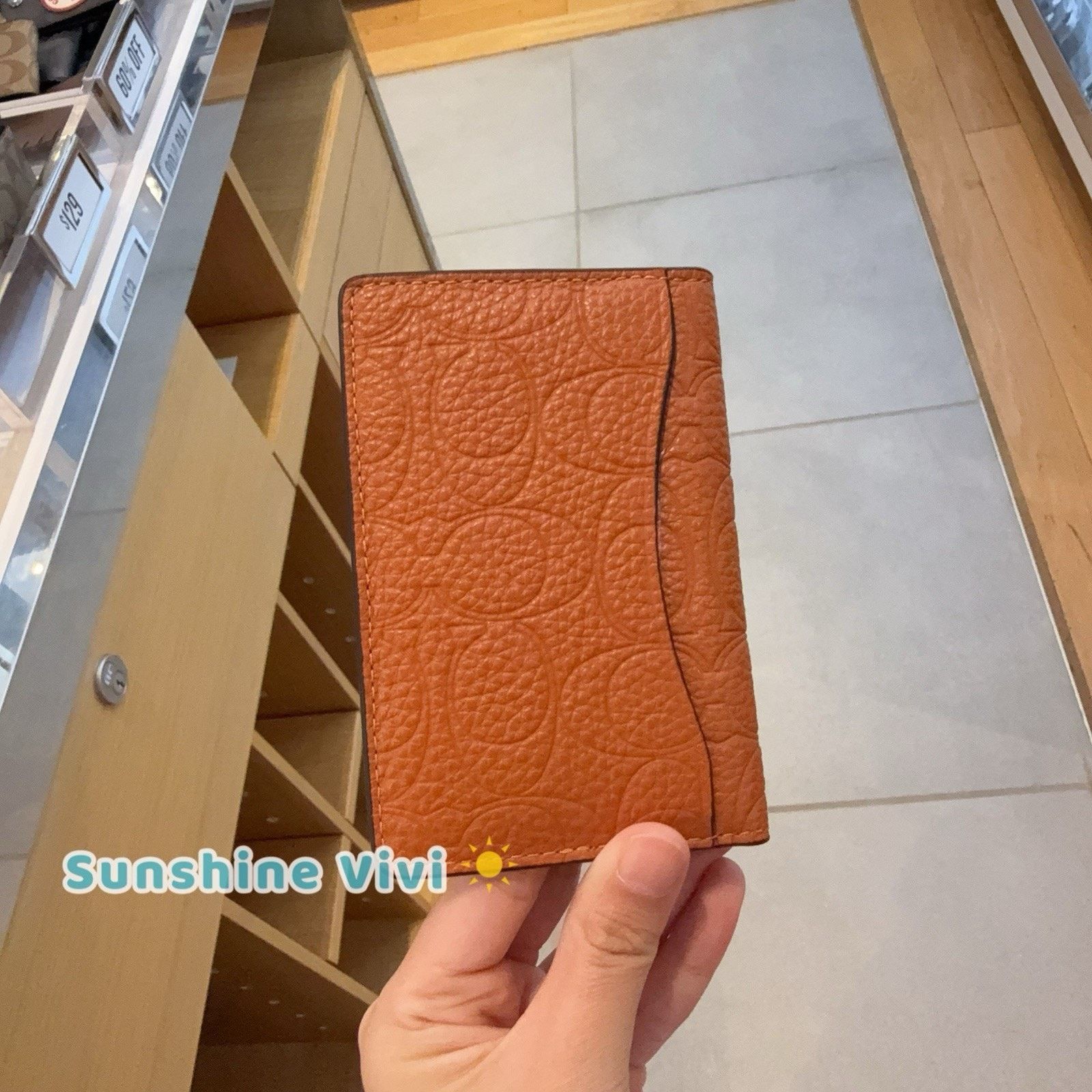 Coach NWT Coach CCG00 Id License Credit Card Wallet Leather Toffee Size ONE SIZE - 5 Thumbnail