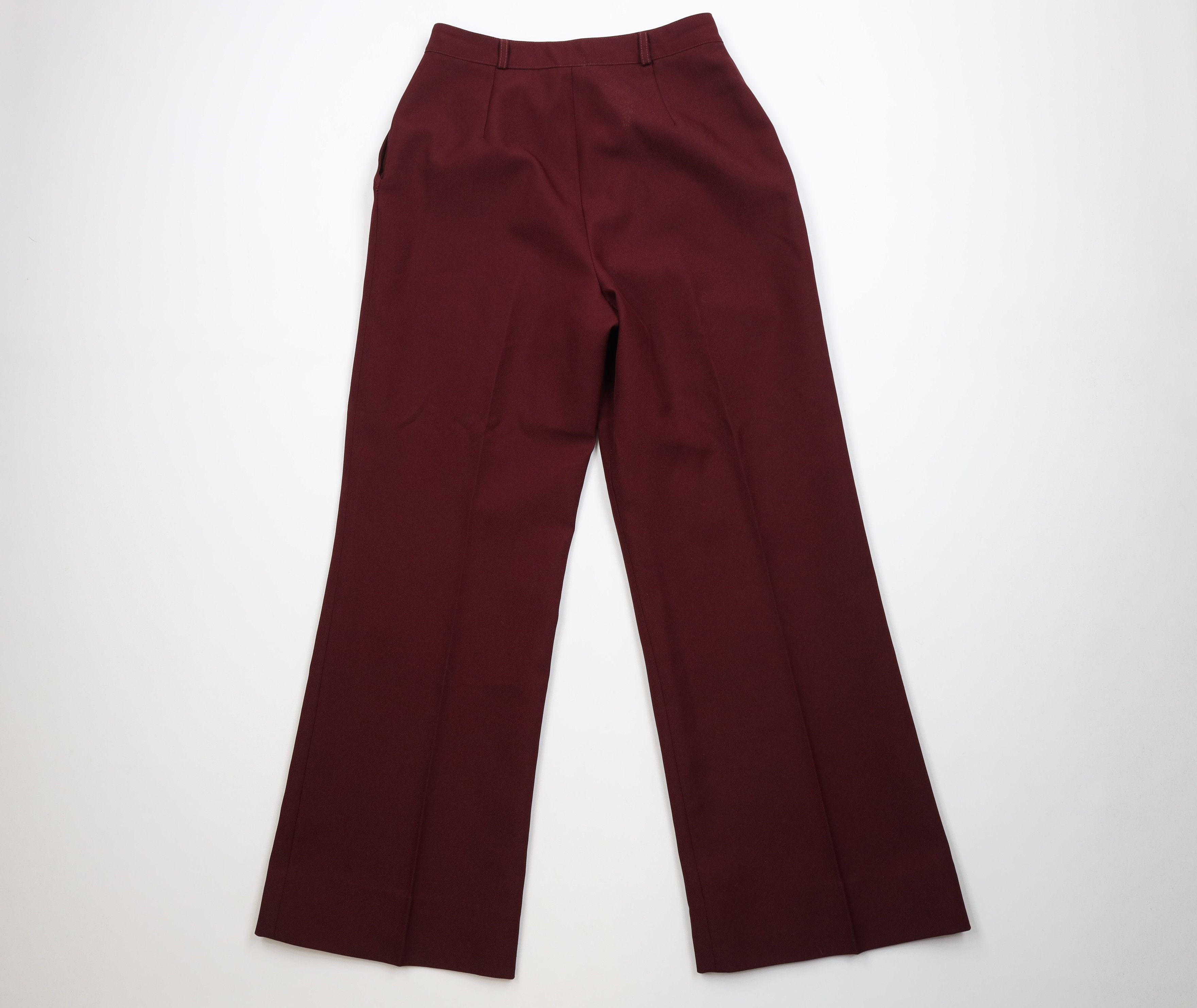Vintage Vintage 70s Streetwear Knit Bell Bottoms Chino Pants Red USA Size 27" / US 4 / IT 40 - 8 Thumbnail