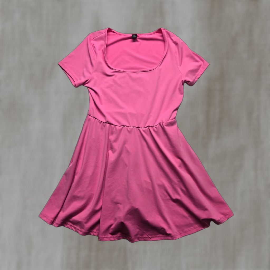 Shein SHEIN Solid Pink Short Sleeve Dress Women's L Large Size 36" / US 14 / IT 50 - 1 Thumbnail