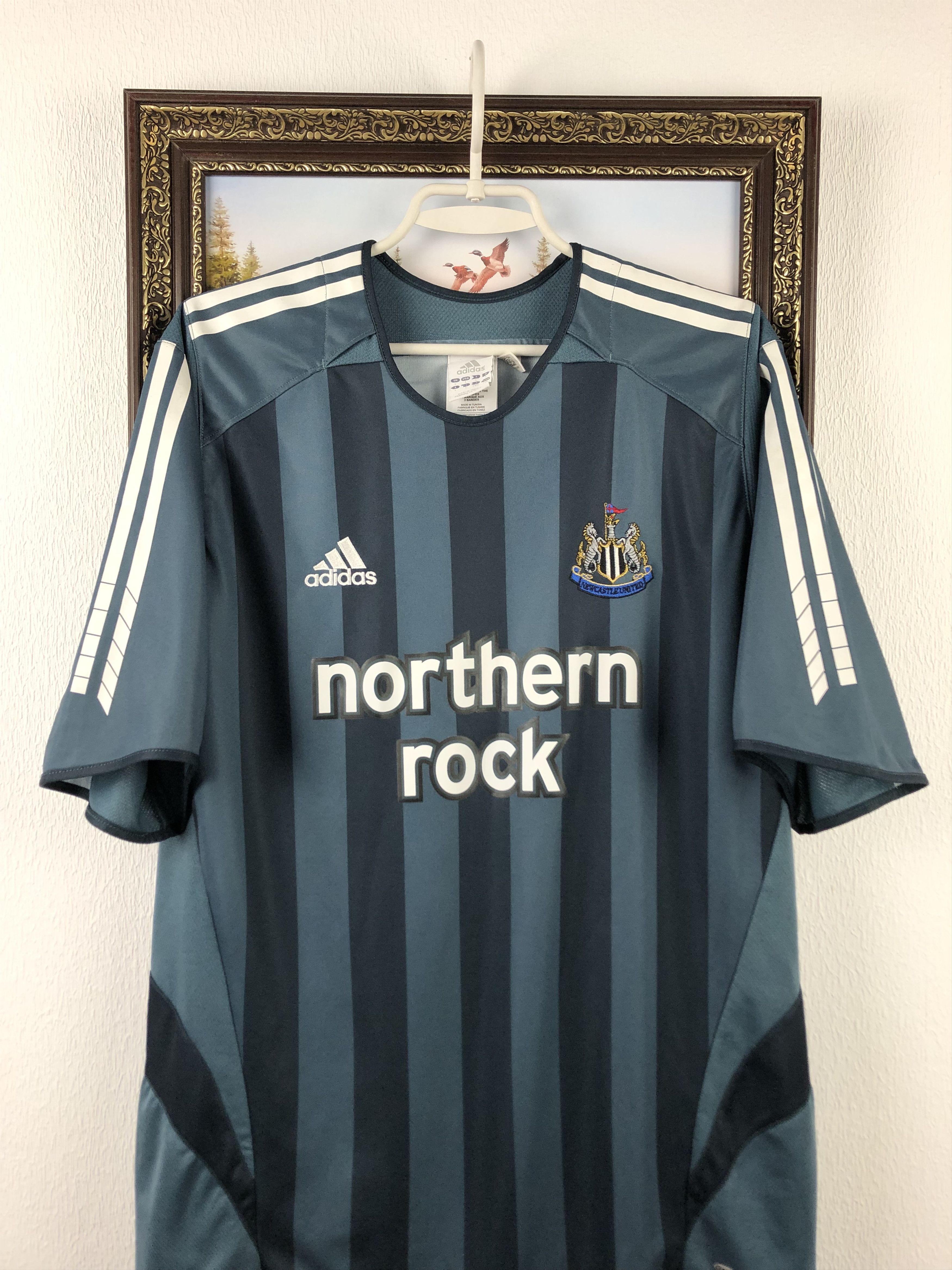 Adidas Newcastle football shirt 2005 Soccer #10 Owen Adidas Jersey Size US L / EU 52-54 / 3 - 4 Thumbnail
