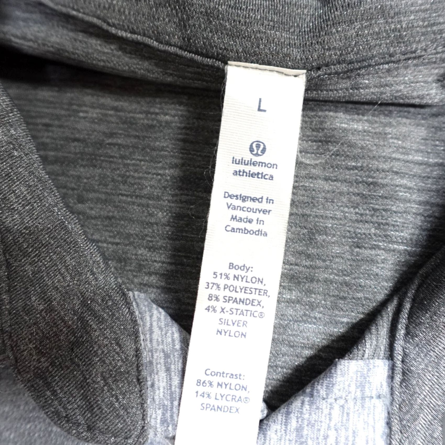 Lululemon Lululemon Polo Shirt Gray Solid Short Sleeve 4 Buttons Large Mens Shirt Polo Ladies? Size US L / EU 52-54 / 3 - 3 Thumbnail