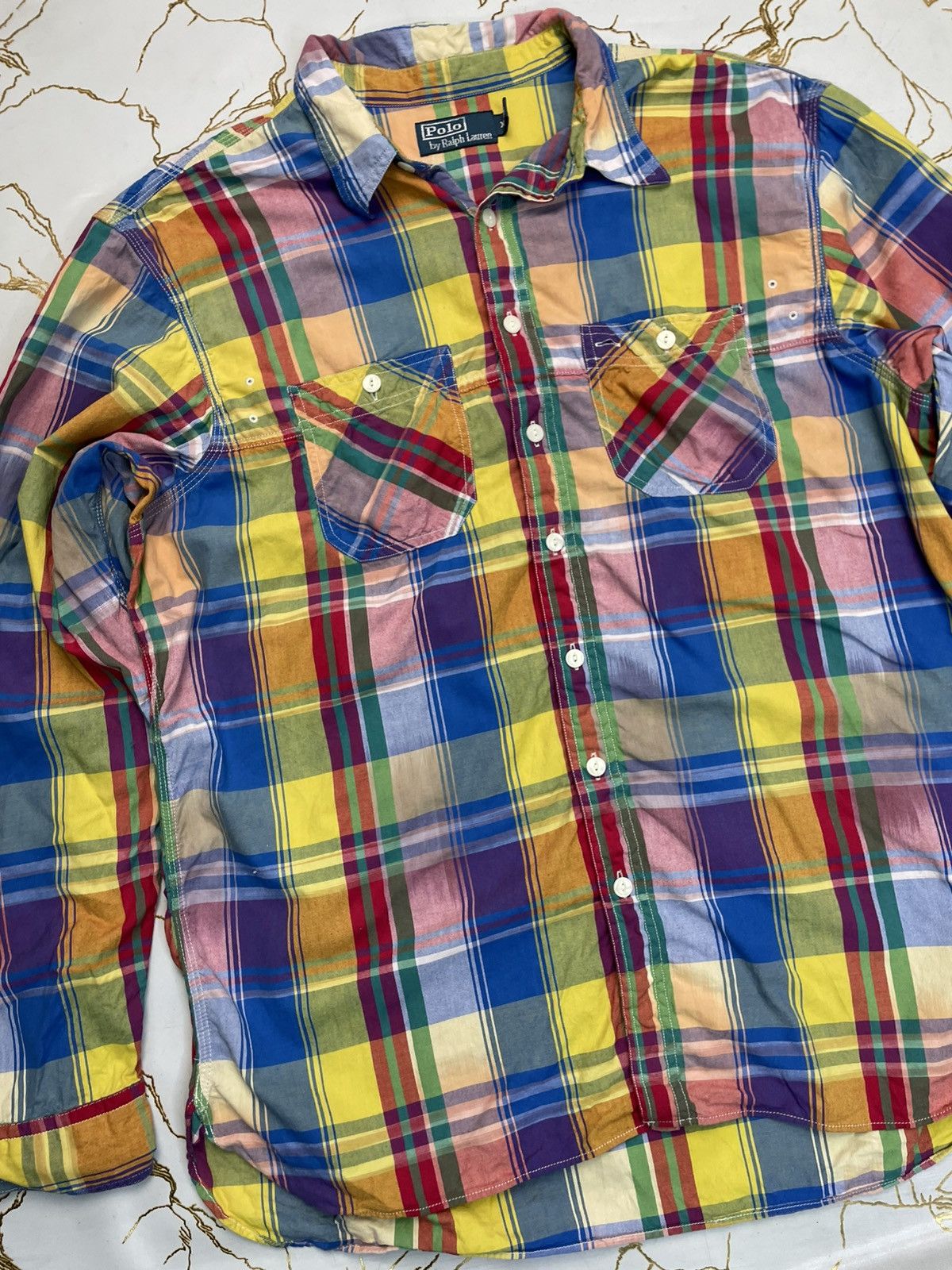 Polo Ralph Lauren × Ralph Lauren Vintage Polo Ralph Lauren Men Plaid Button Up Shirt Size XL Size US XL / EU 56 / 4 - 2 Thumbnail