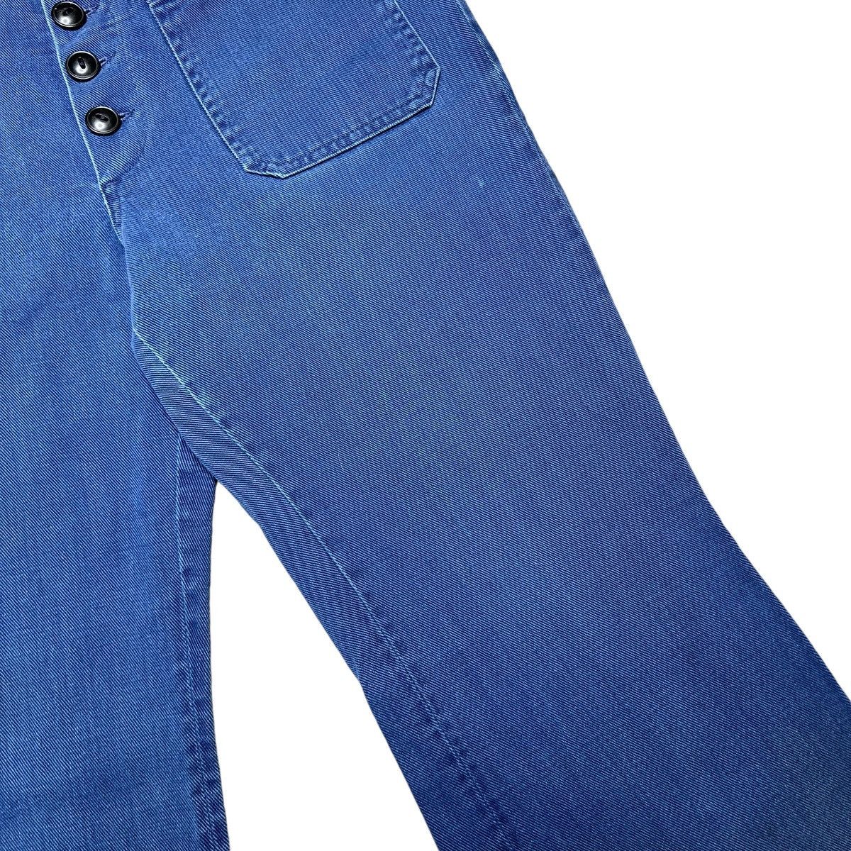 Levi's × Vintage Vtg 70s Levi’s For Gals Big E Button Fly Navy Dungaree Pants Size 30" / US 8 / IT 44 - 12 Thumbnail