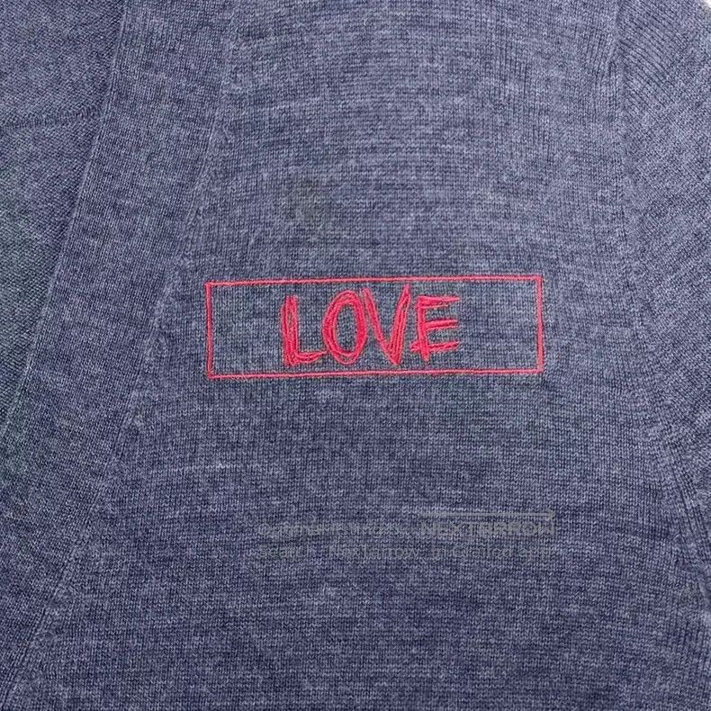 Givenchy Givenchy Gray embroidered love letter logo wool knit cardi Size US S / EU 44-46 / 1 - 4 Thumbnail