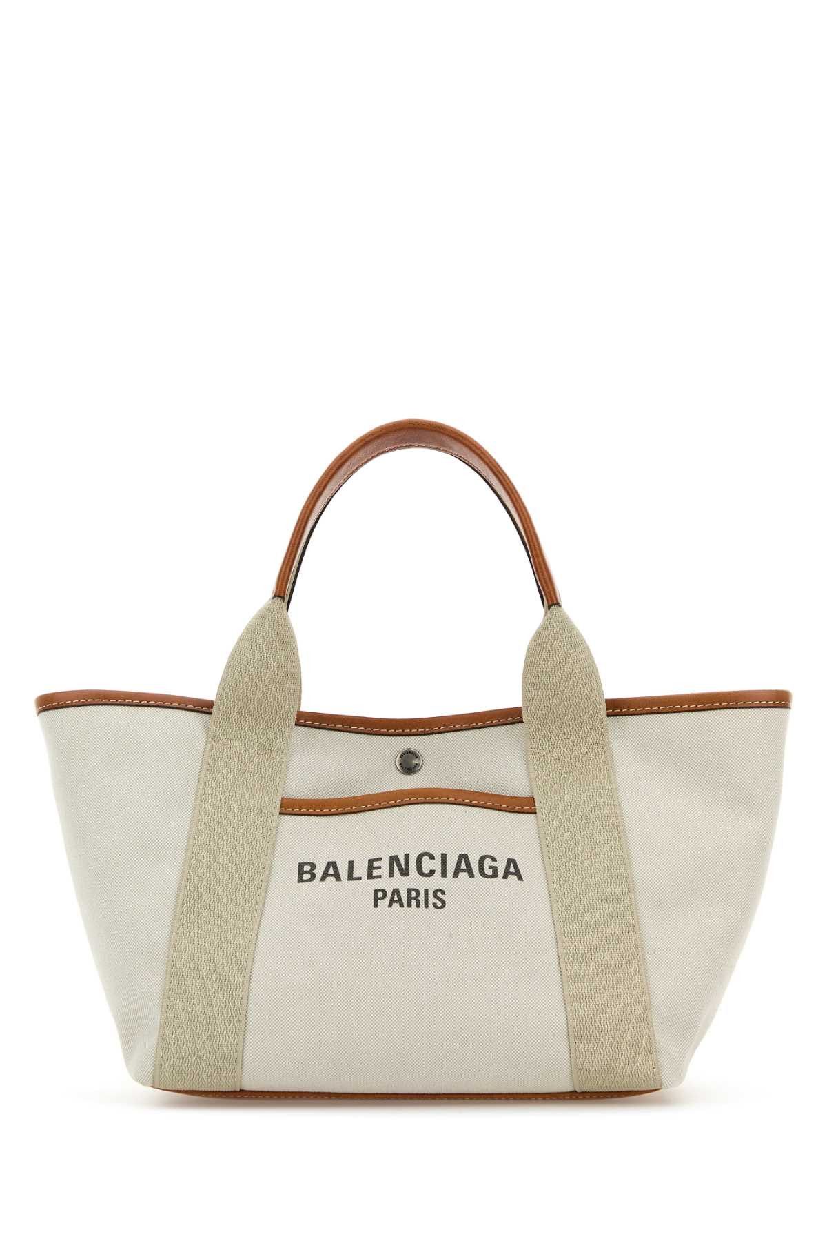 Balenciaga Sand Canvas Small Biarritz Shopping Bag Size ONE SIZE - 1 Thumbnail