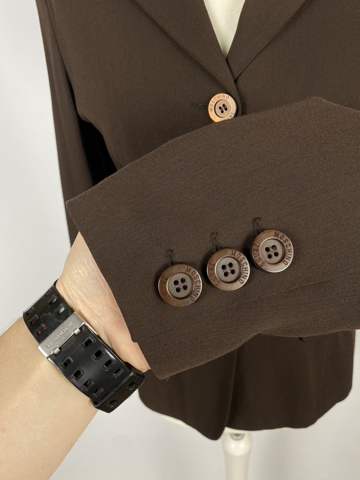 Designer × Moschino Moschino Italy Designer Brown Blazer Jacket Size M / US 6-8 / IT 42-44 - 9 Thumbnail