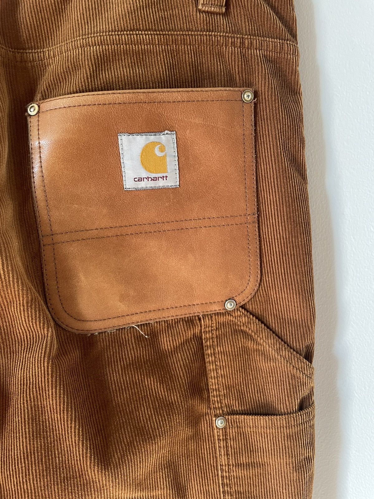 Carhartt × Comme des Garcons × Junya Watanabe Junya x Comme x Carhartt Cropped Carpenter Corduroys Size US 33 - 3 Thumbnail