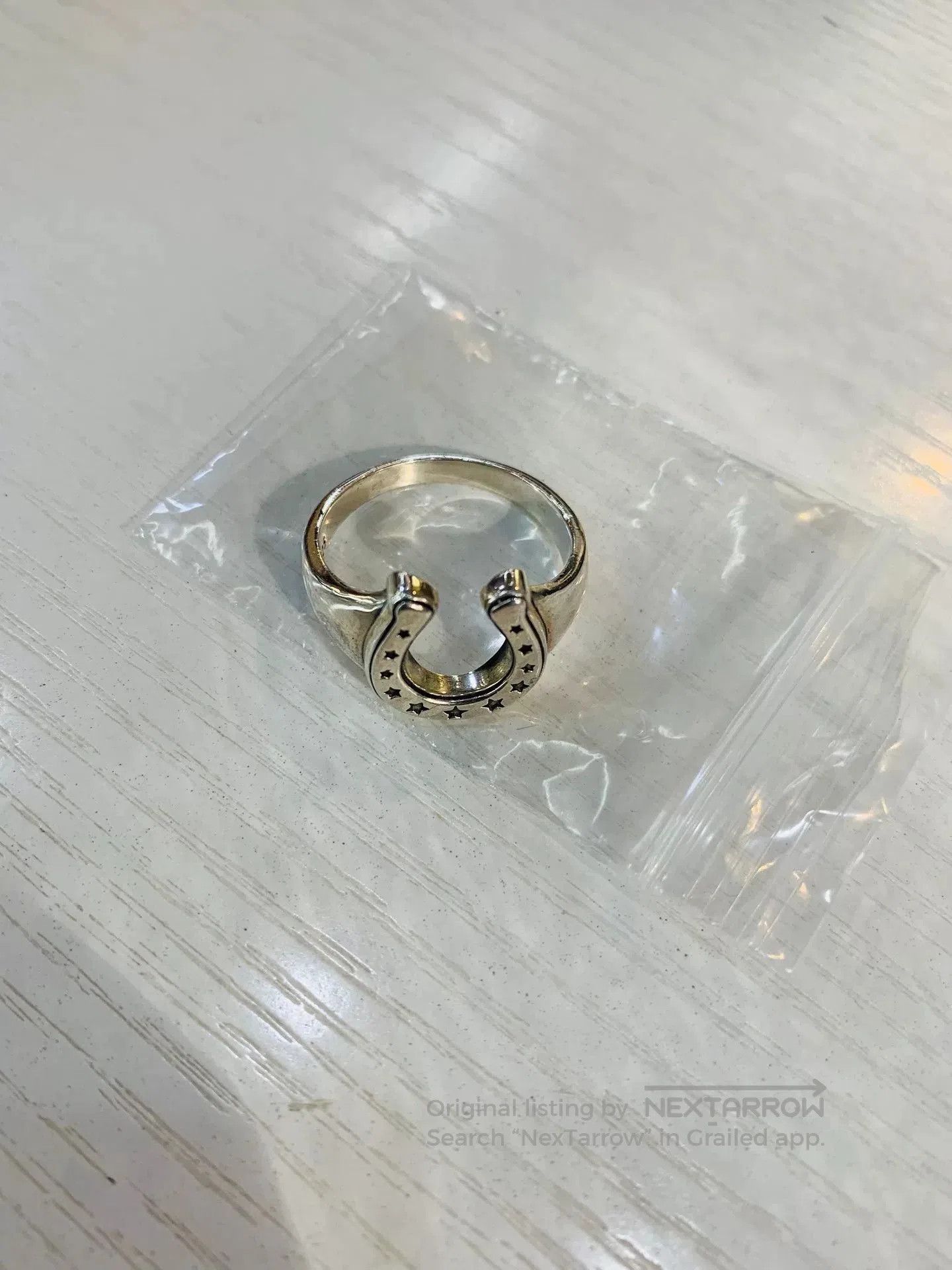 AQUA Silver Japanese Designed Horseshoe Ring. Size ONE SIZE - 2 Thumbnail